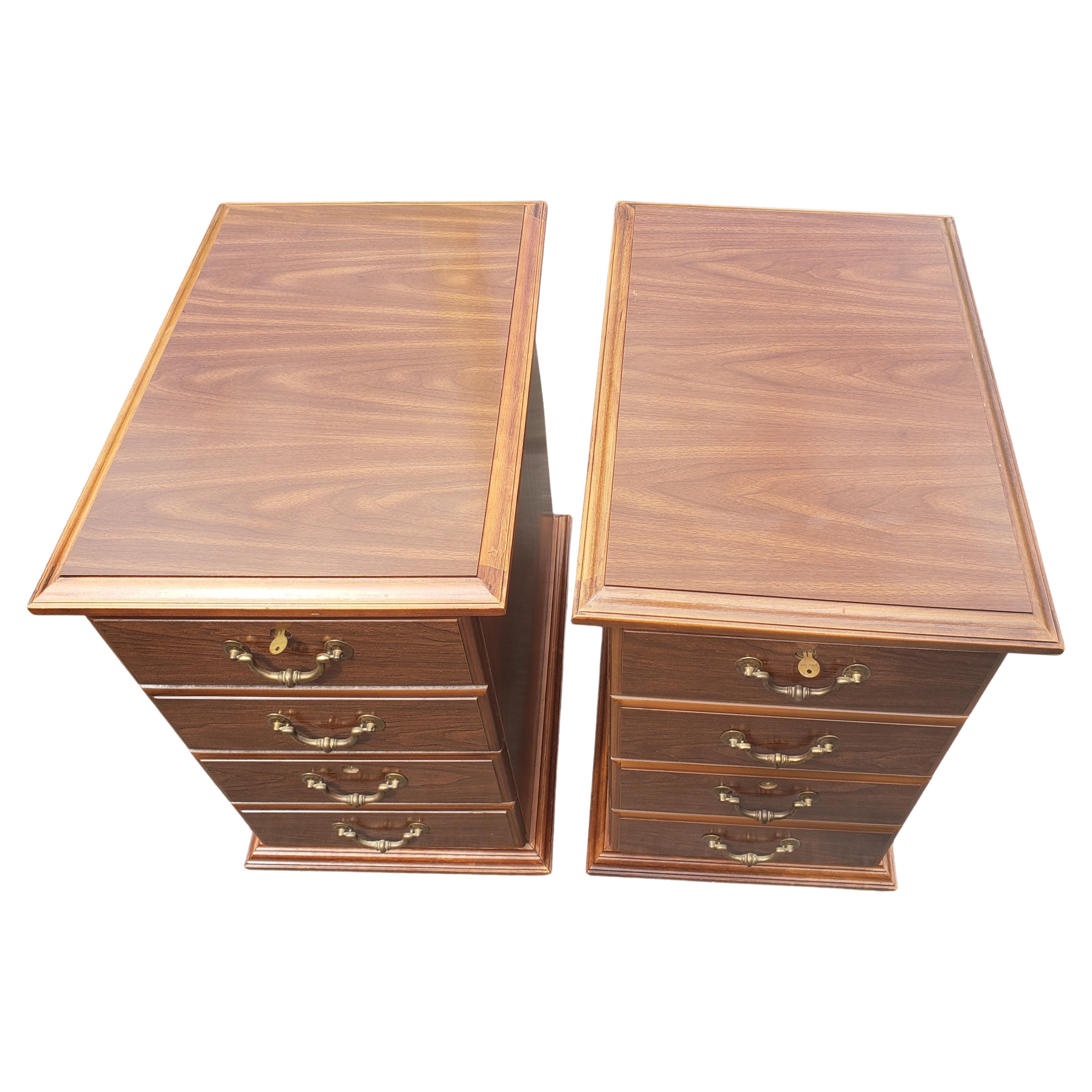 20th Century Executive Chippendale Locking Filing Cabinets For Sale