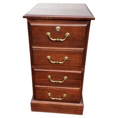 Retro Executive Chippendale Style Two-Drawer Locking Filing Cabinet