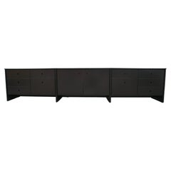 Executive Collection Black Lacquer Credenza by Gianfranco Frattini for Knoll