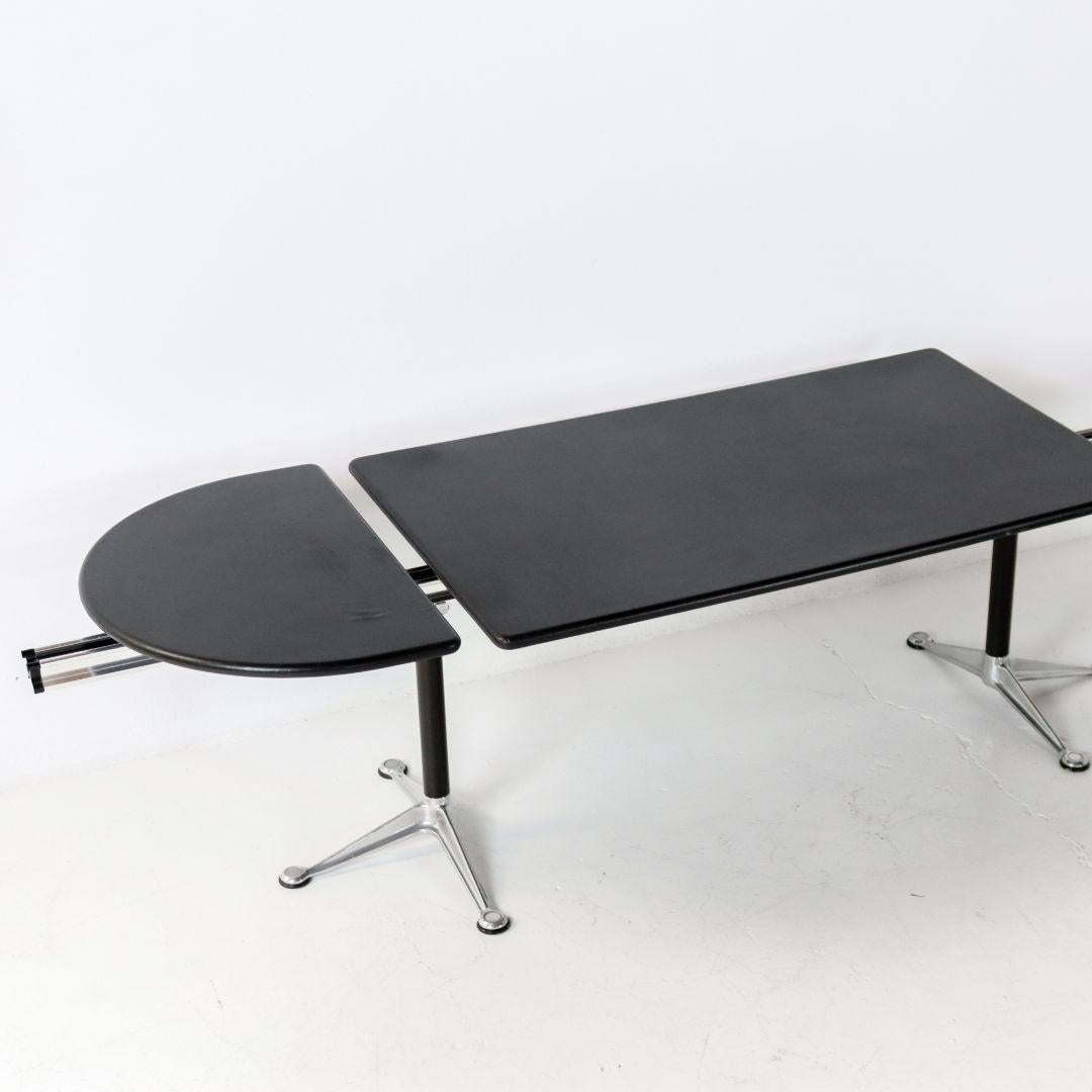 The 'Burdick group' desk, designed by american designer Bruce Burdick for Herman Miller, is a grand, luxurious and practical piece of furniture from the 1980s that has won several awards.

The modular desk consists of one large and one small