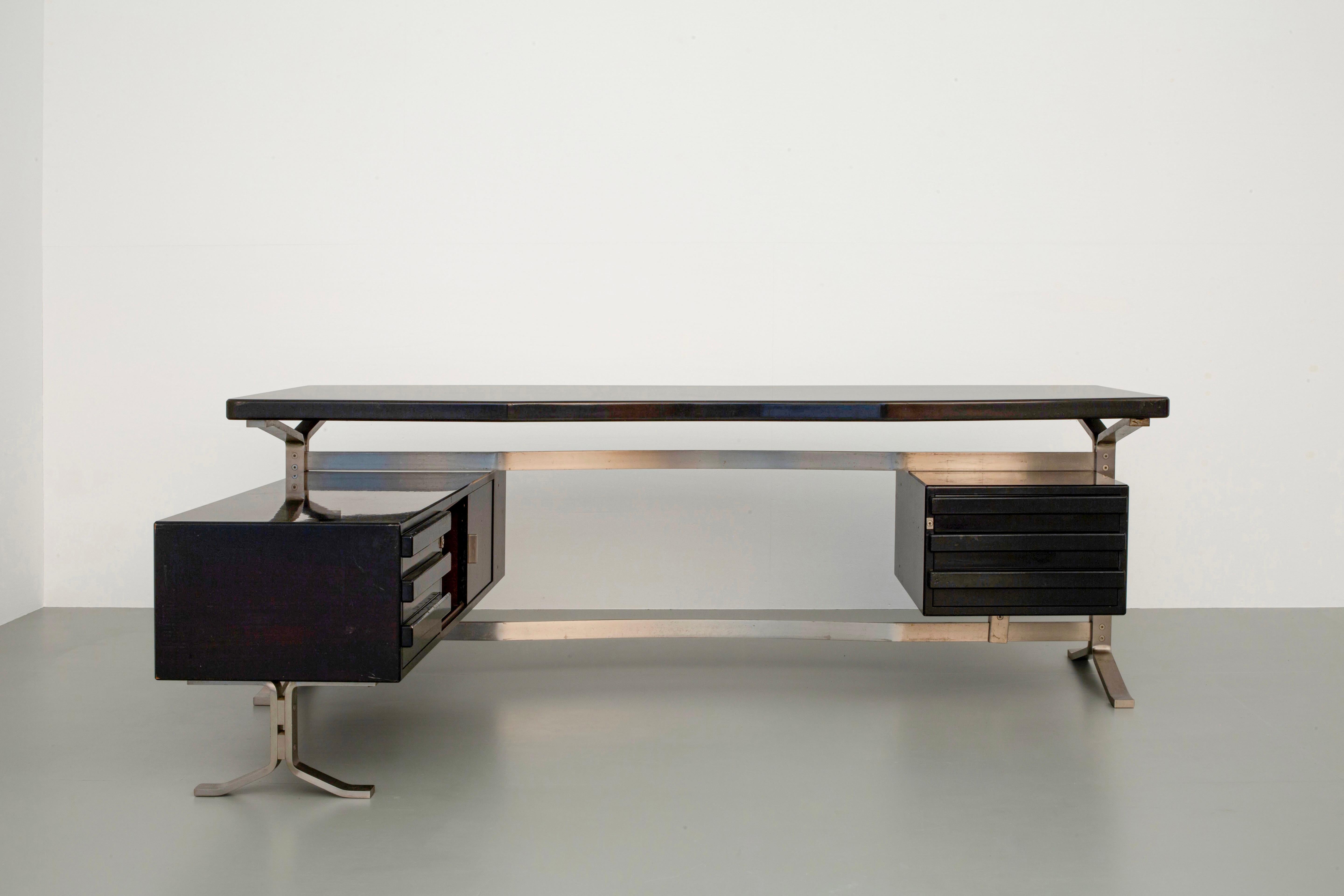 Mid-Century Modern Executive Desk by Giovanni Moscatelli for Formanova, Italy, 1970’s