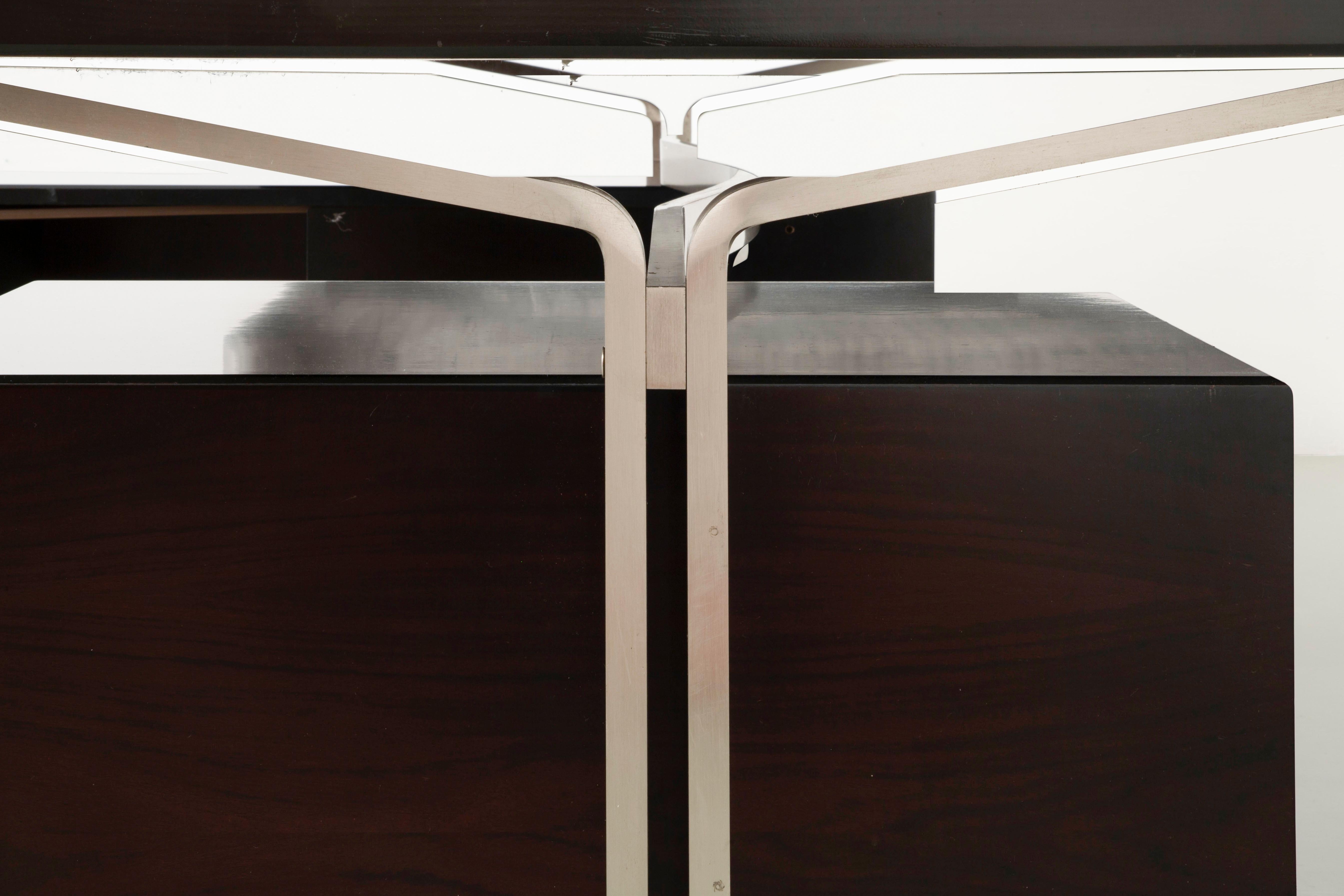 Metal Executive Desk by Giovanni Moscatelli for Formanova, Italy, 1970’s