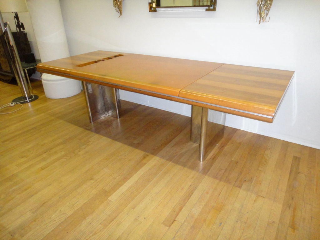 Metal Executive Desk by Hans von Klier for Skipper Italian, circa 1970 For Sale