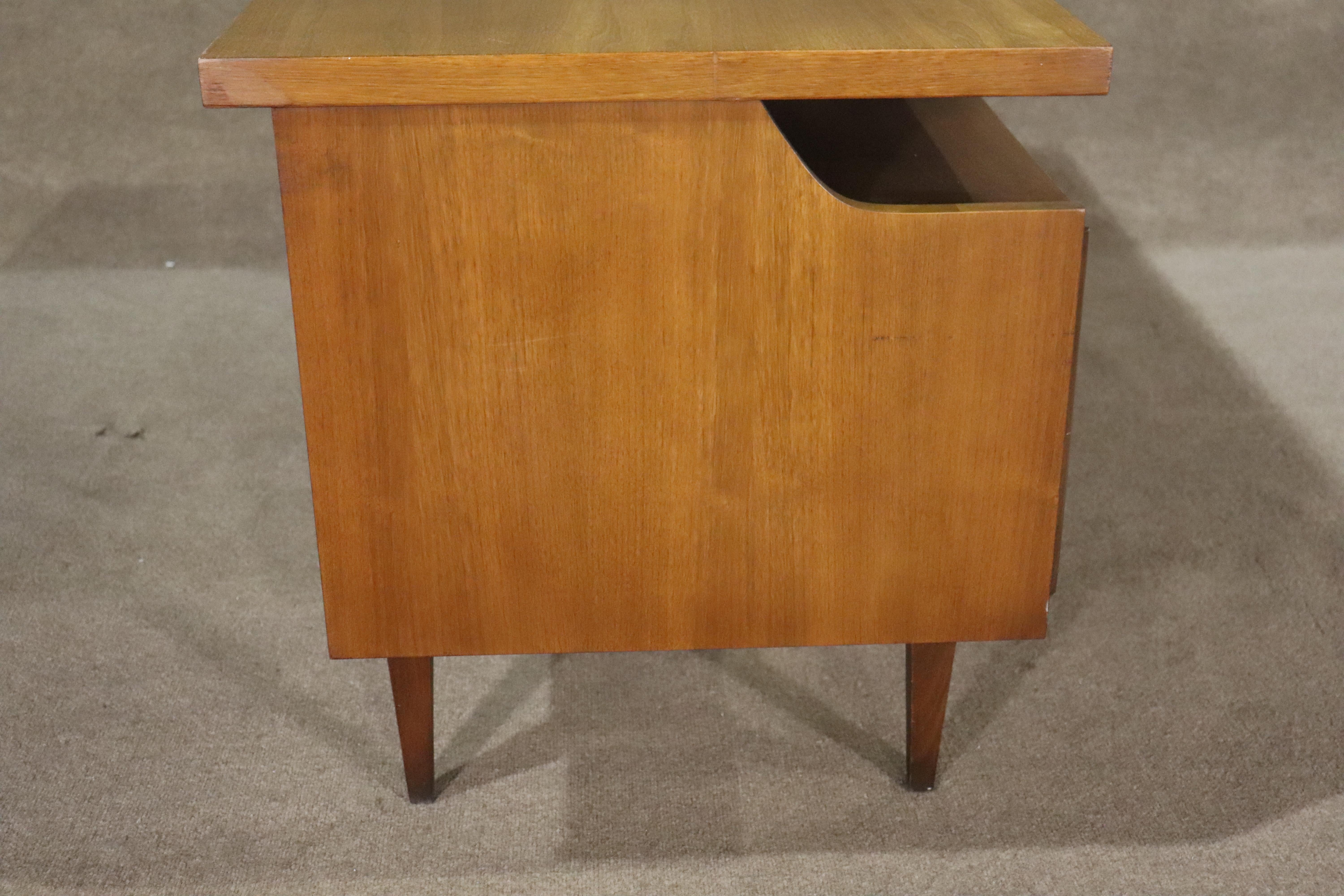 Wicker Executive Desk by Hooker w/ Finished Back For Sale
