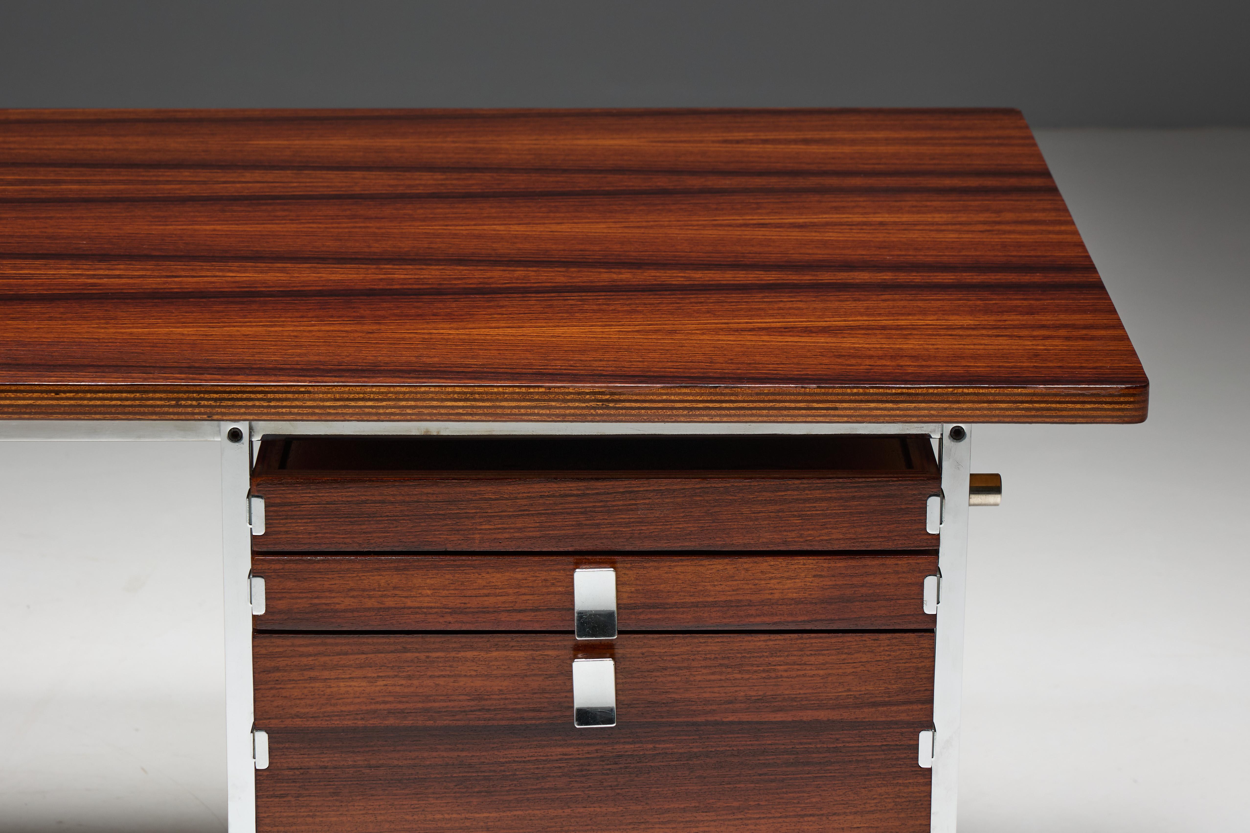 Executive Desk by Jules Wabbes for Mobilier Universel, Belgium, 1950s 1
