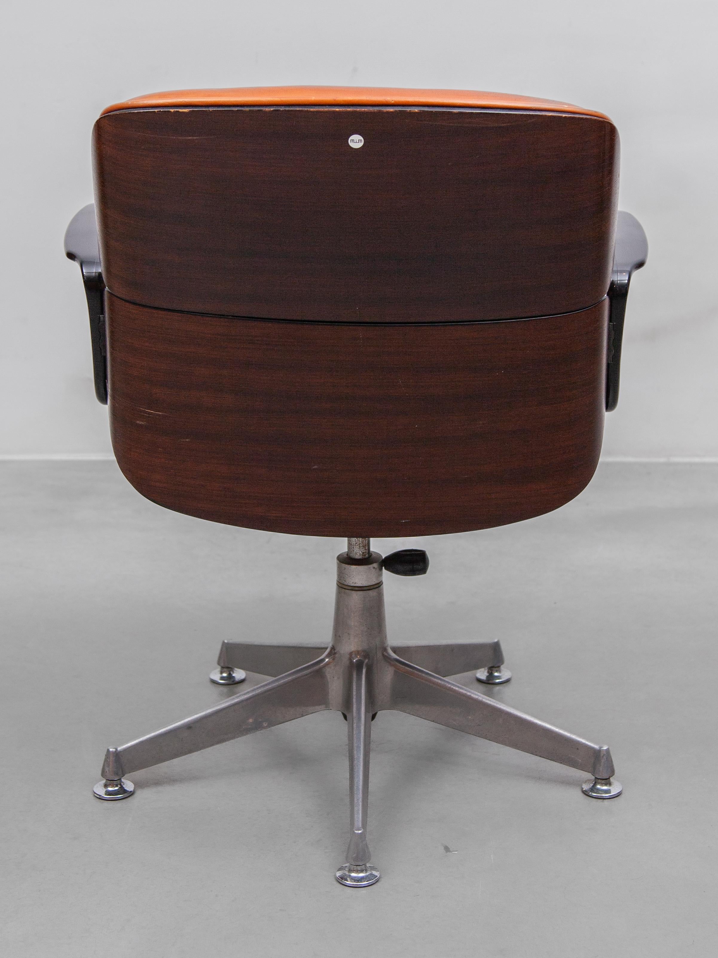 Late 20th Century Executive Desk Chair, Terni series, Designed by Ico & Louisa Parisi for MIM For Sale
