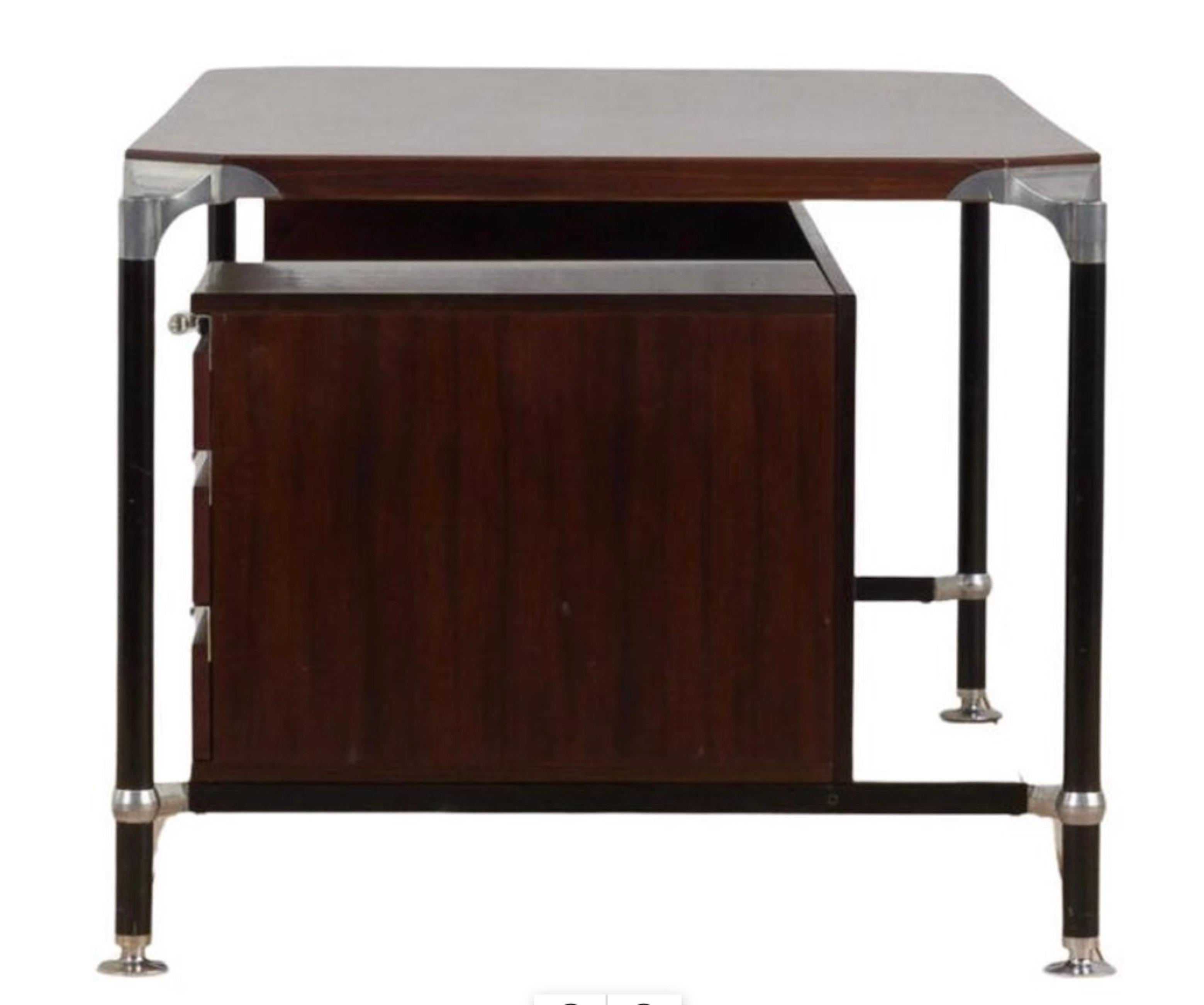 Mid-Century Modern Executive desk designed by Luisa & Ico Parisi for MIM Roma, 1960 For Sale