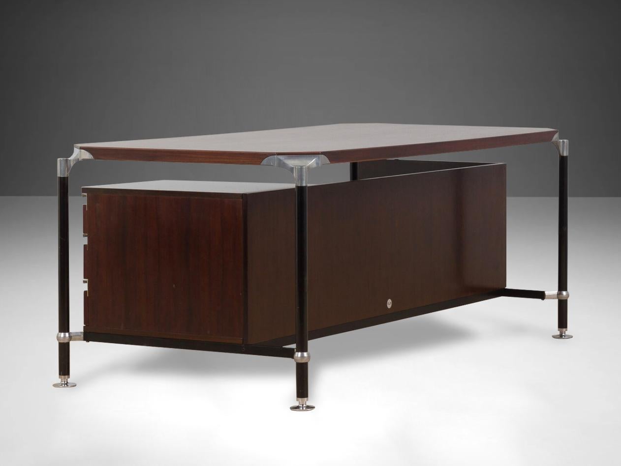 Mid-Century Modern Executive desk designed by Luisa & Ico Parisi for MIM Roma, 1960 For Sale