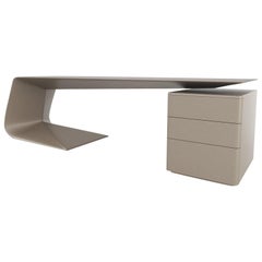 Executive Desk Enzo, Leather Edition, Office Desk