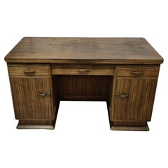 Antique Executive desk in Macassar ebony by Pander & zn, Netherlands 1930s