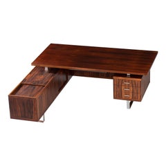 Executive Desk in Rosewood Jørgen Pedersen for E Pedersen & Søn, Denmark 1960's