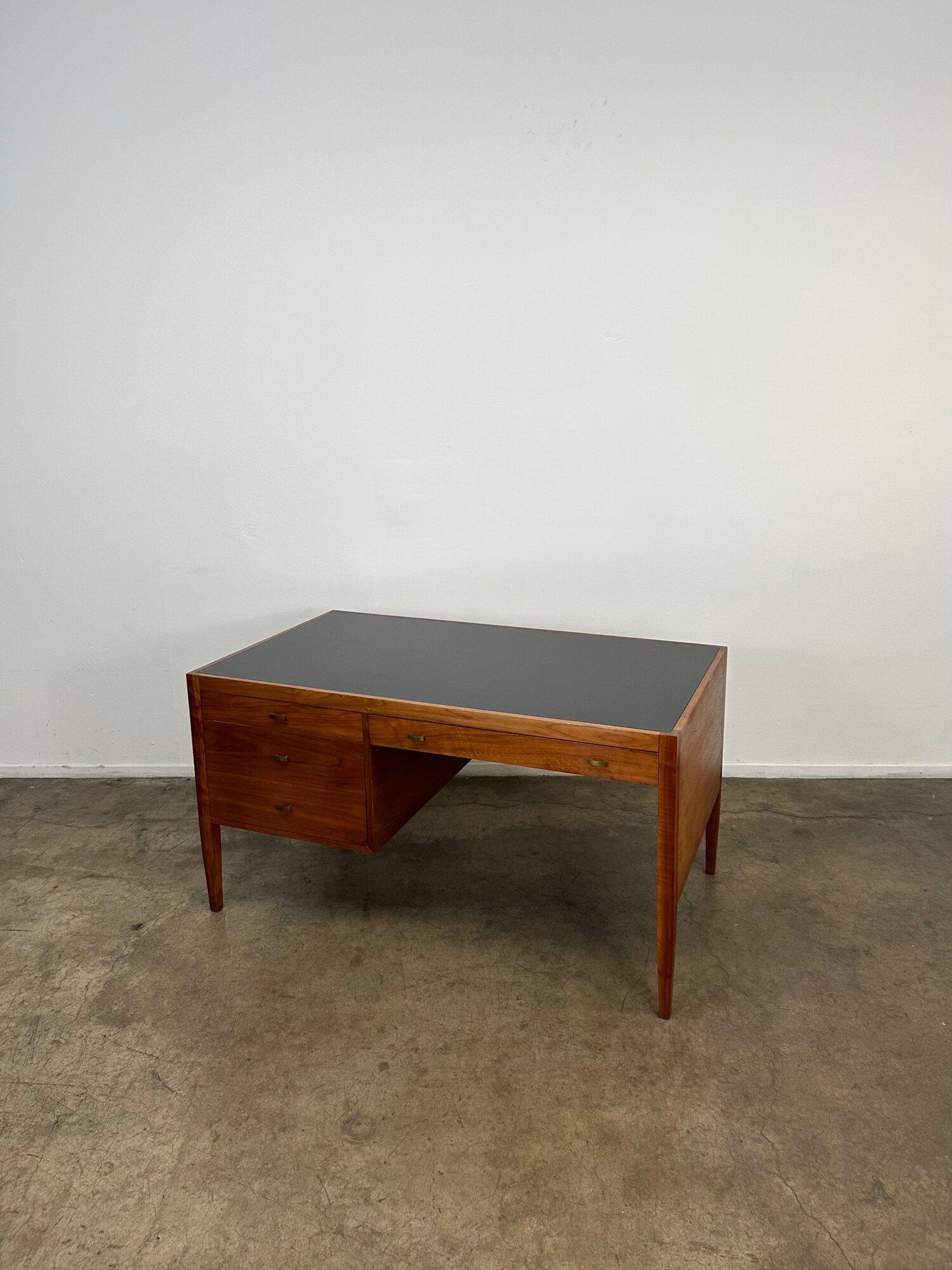 Walnut Executive desk in the Manner of Cavalier