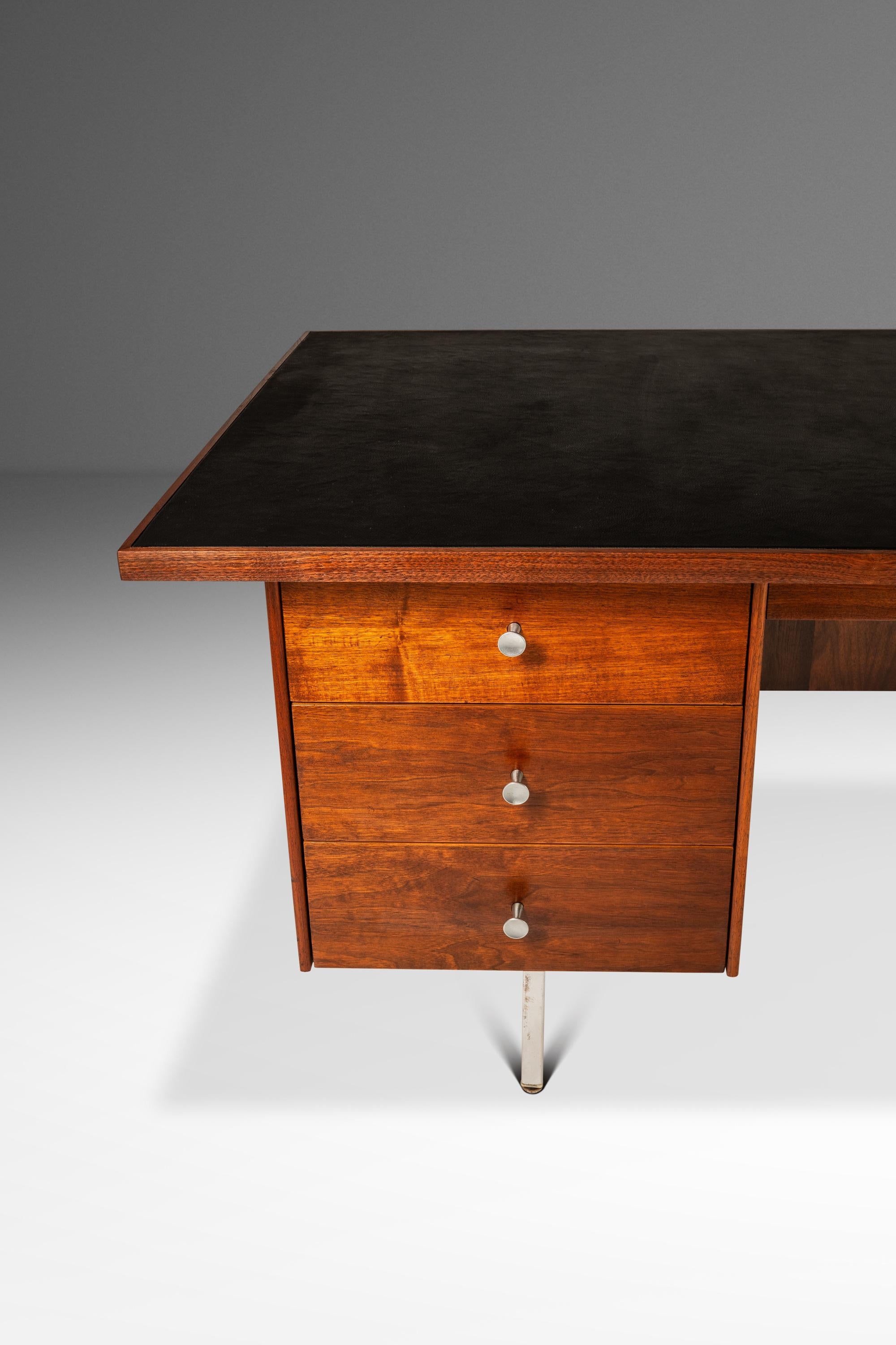 Executive Desk in Walnut by Costa Mesa After George Nelson, USA, c. 1960's 3