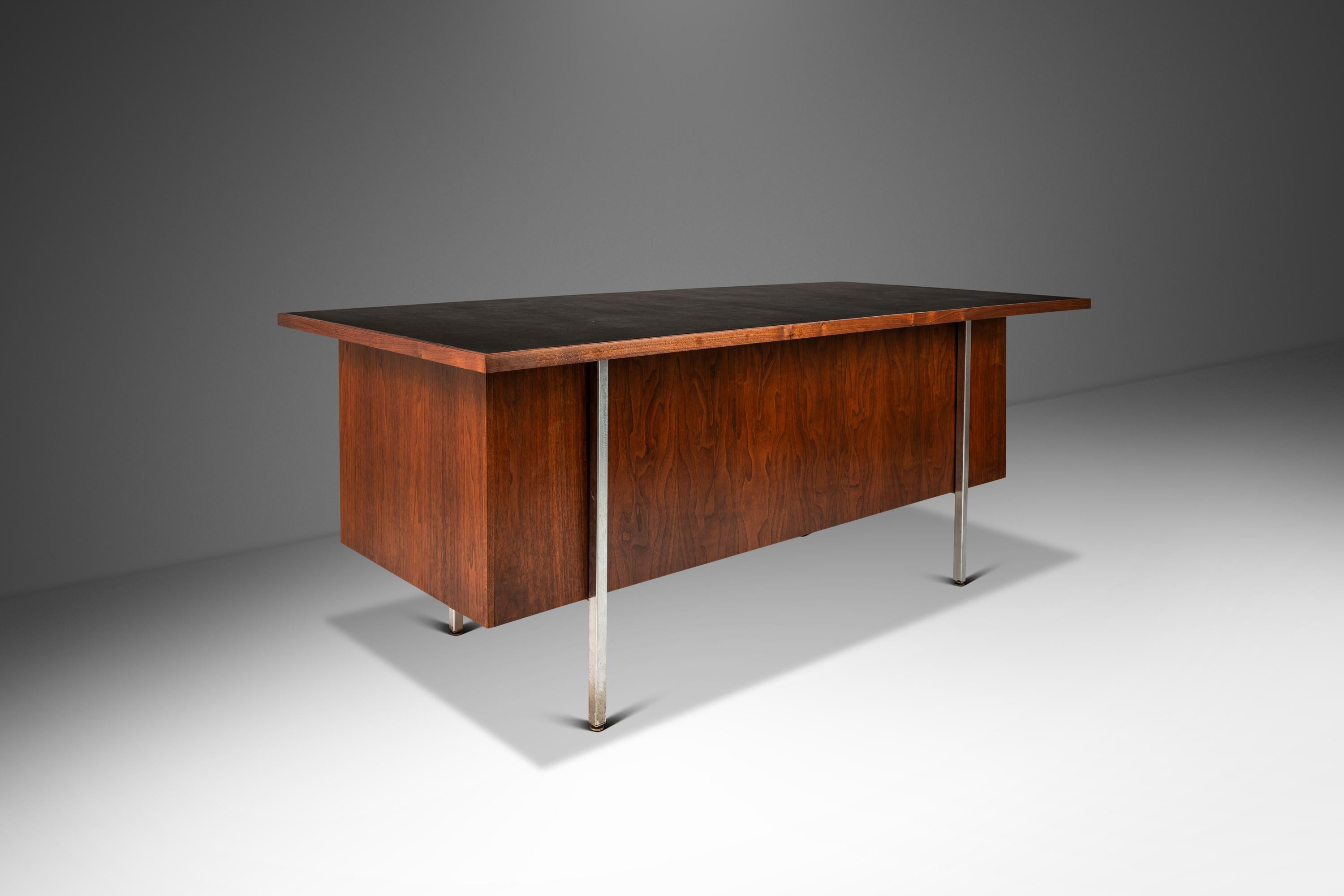 American Executive Desk in Walnut by Costa Mesa After George Nelson, USA, c. 1960's