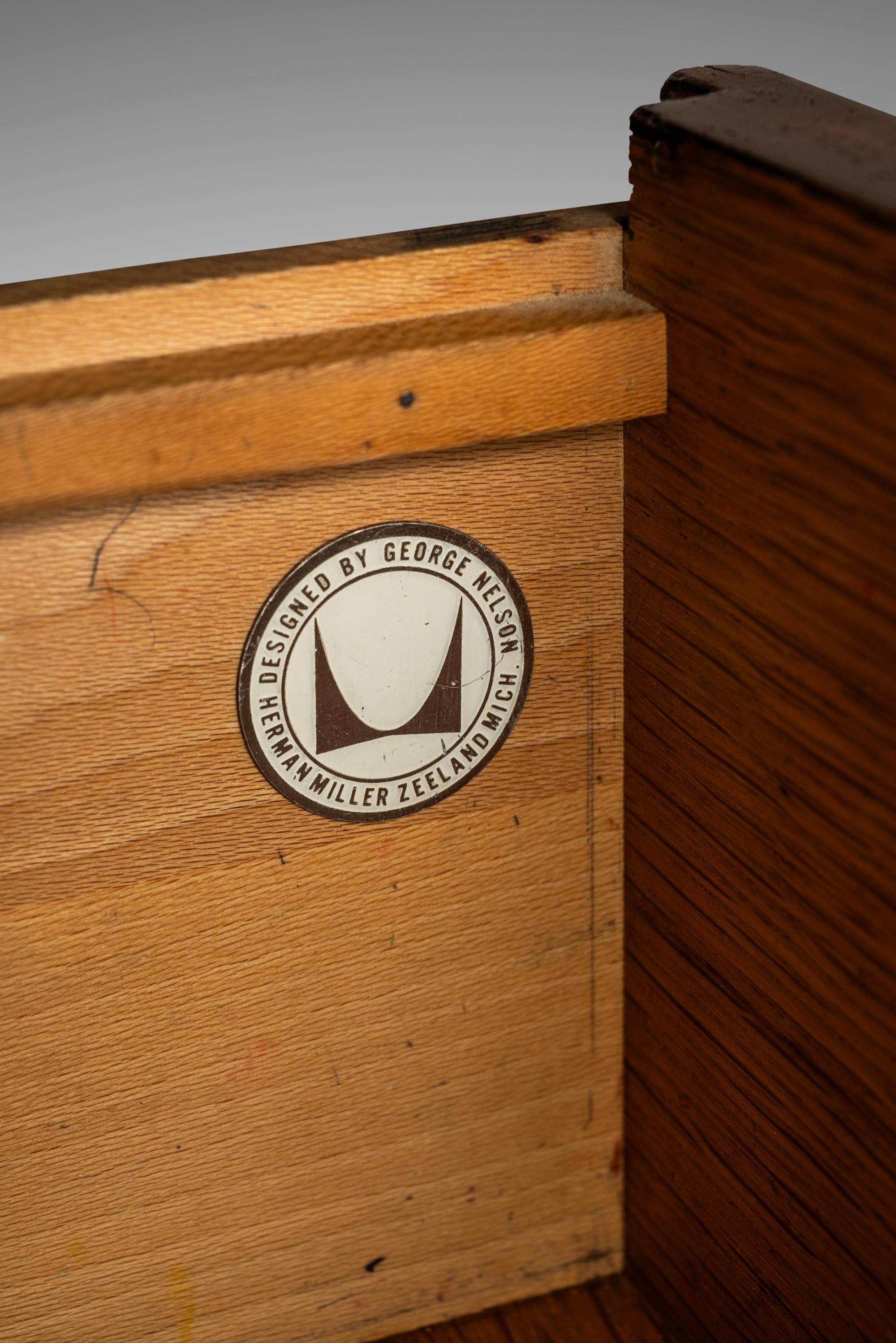 Executive Desk in Walnut by George Nelson for Herman Miller, USA, c. 1960's 12