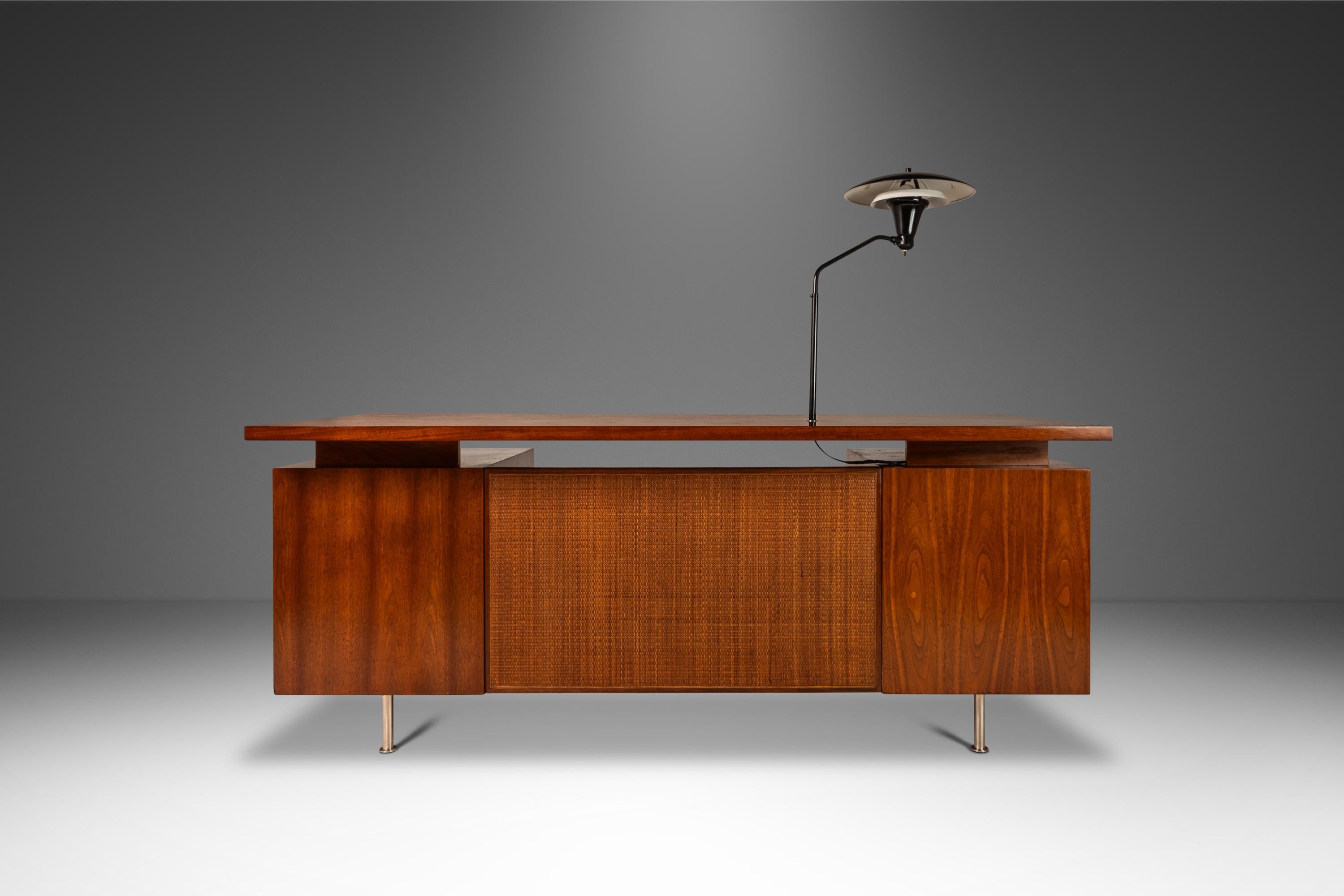 Executive Desk in Walnut by George Nelson for Herman Miller, USA, c. 1960's 1