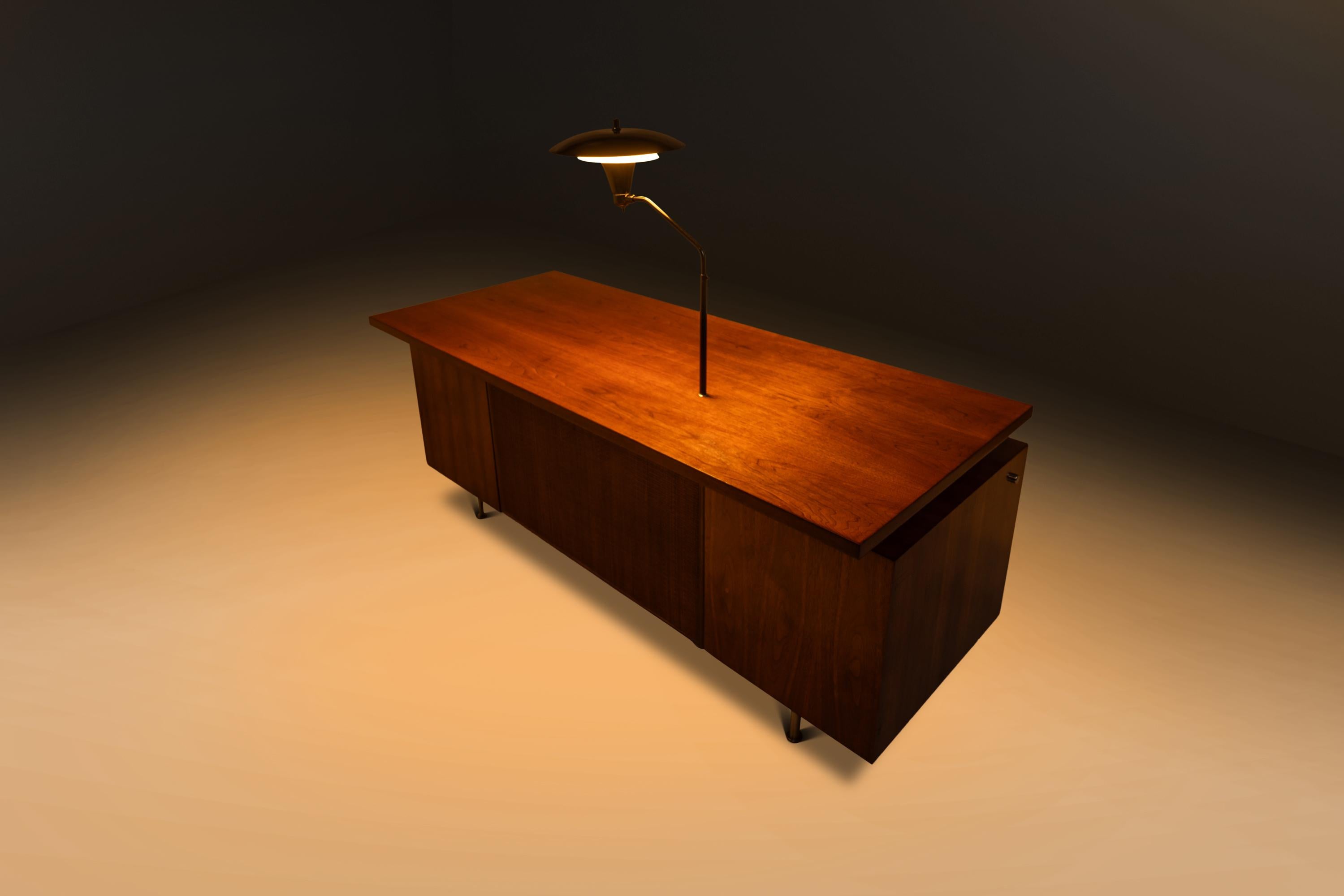 Executive Desk in Walnut by George Nelson for Herman Miller, USA, c. 1960's 3