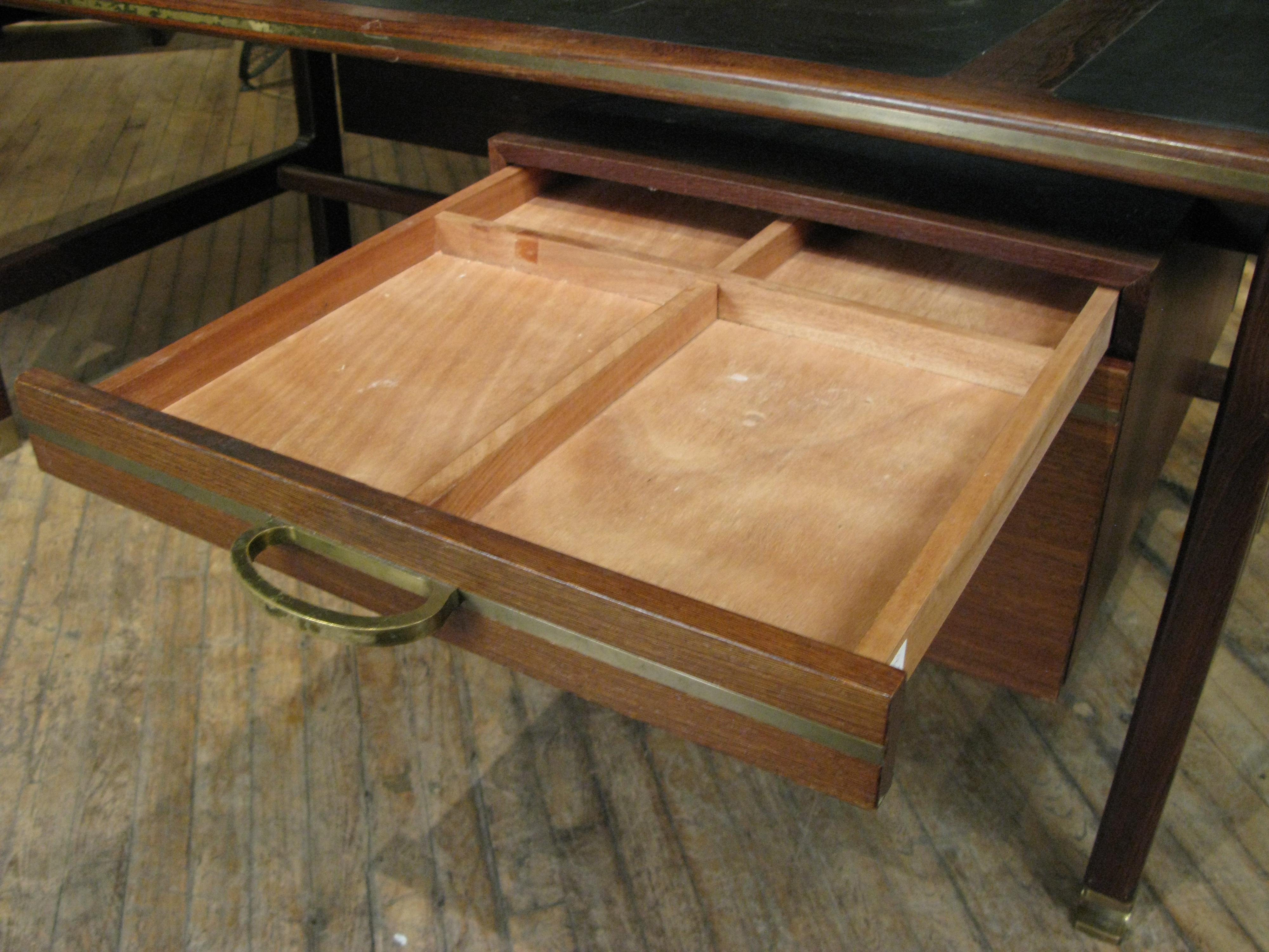 Executive Desk in Wenge and Brass by Kofod Larsen 4