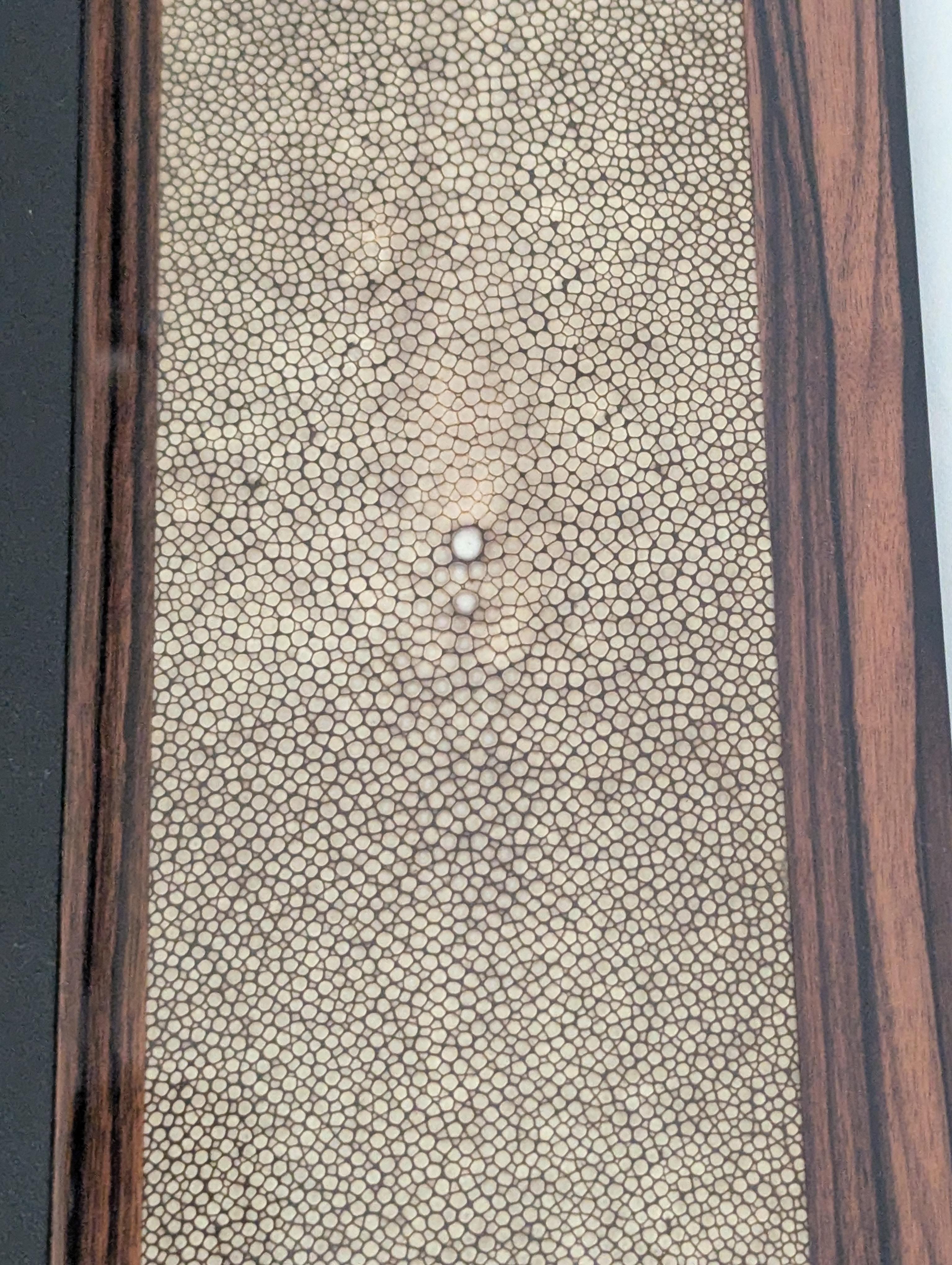 Executive Desk Set Shagreen, Makassar - Schreibtischunterlage, Dokumentenablage & Deckel, Stiftebox im Angebot 9