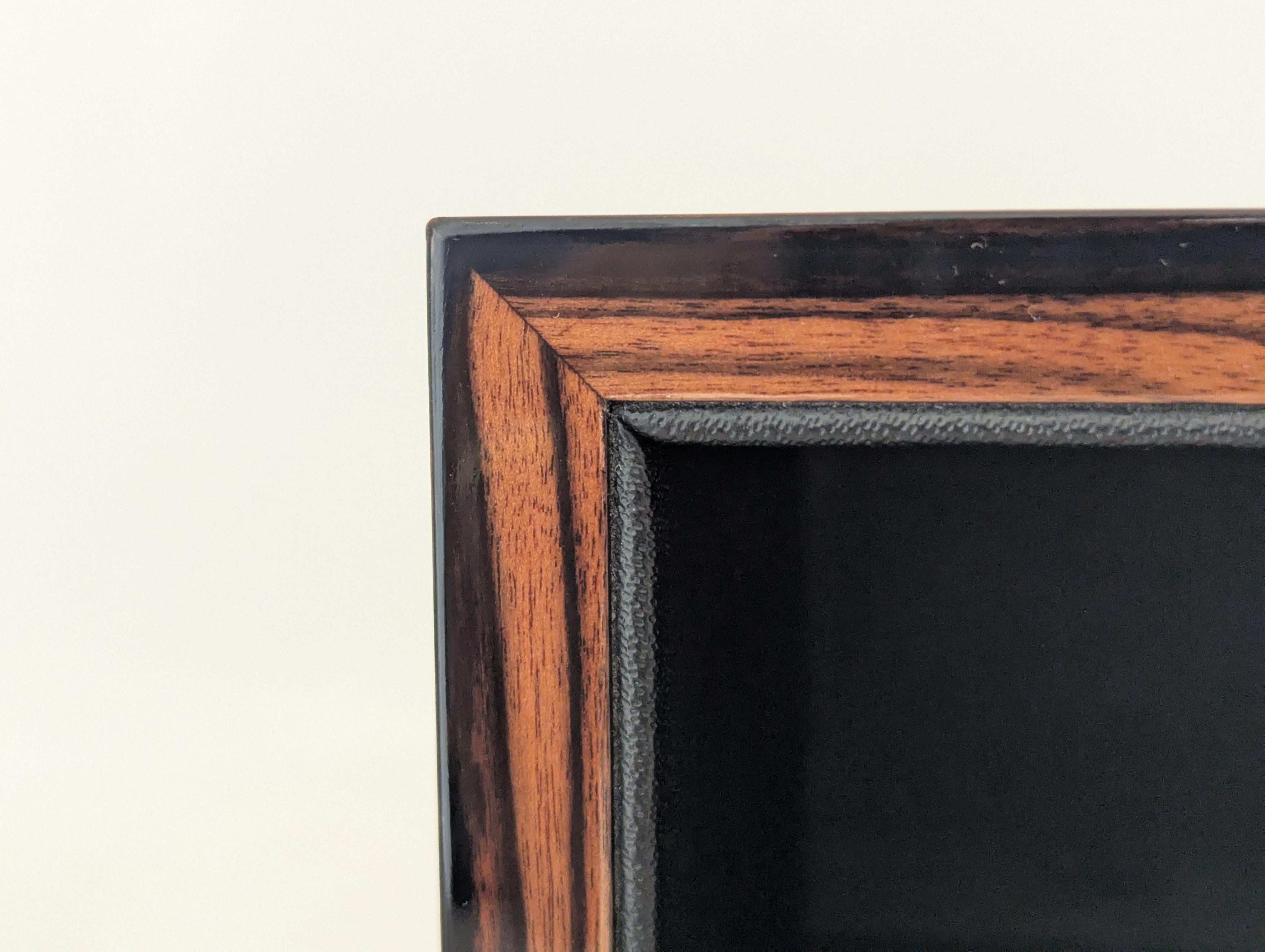 Executive Desk Set Shagreen, Makassar - Schreibtischunterlage, Dokumentenablage & Deckel, Stiftebox im Angebot 1