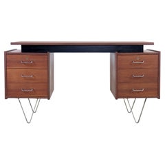Bureau flottant de direction en teck de Cees Braakman pour Pastoe:: années 1960