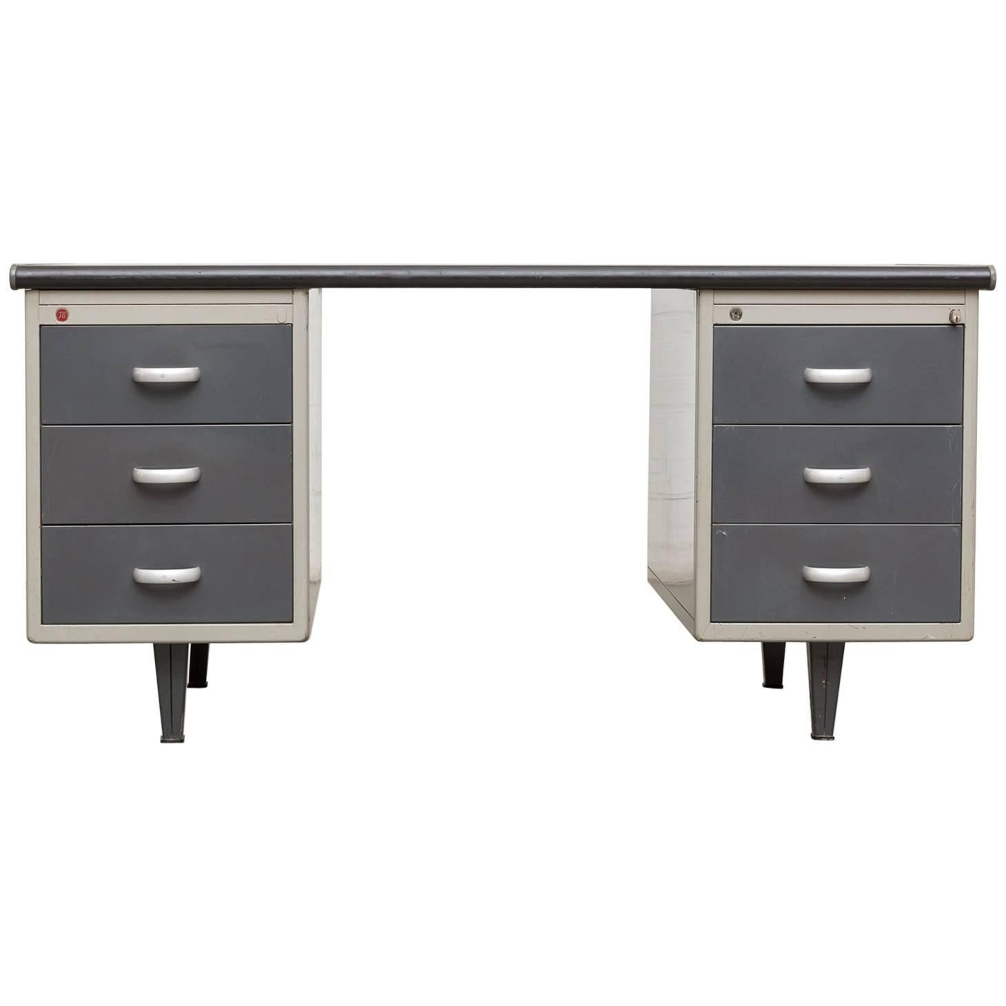 Executive Gispen Industrial Metal Desk