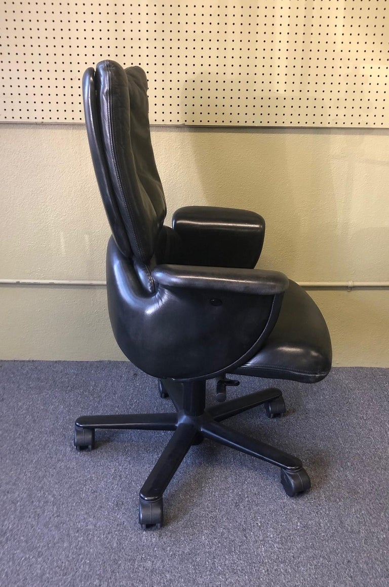 Office Chair By Geoff Hollington, Herman Miller Leather Office Chair