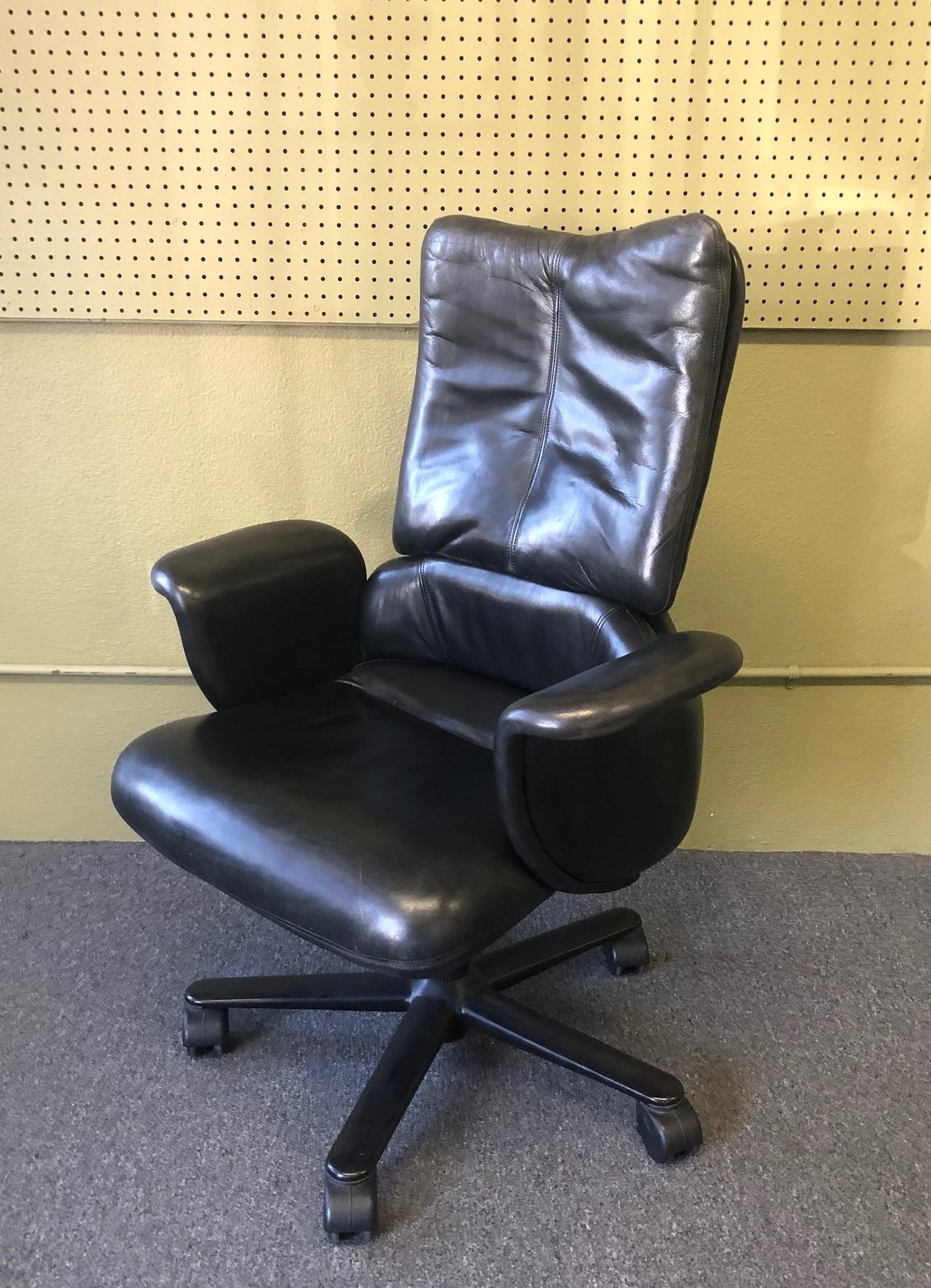 American Executive High Back Leather Office Chair by Geoff Hollington for Herman Miller