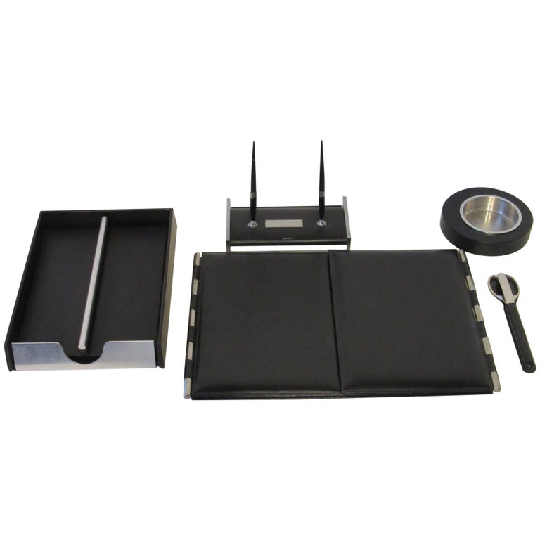 Executive Leather Desk Set at 1stdibs