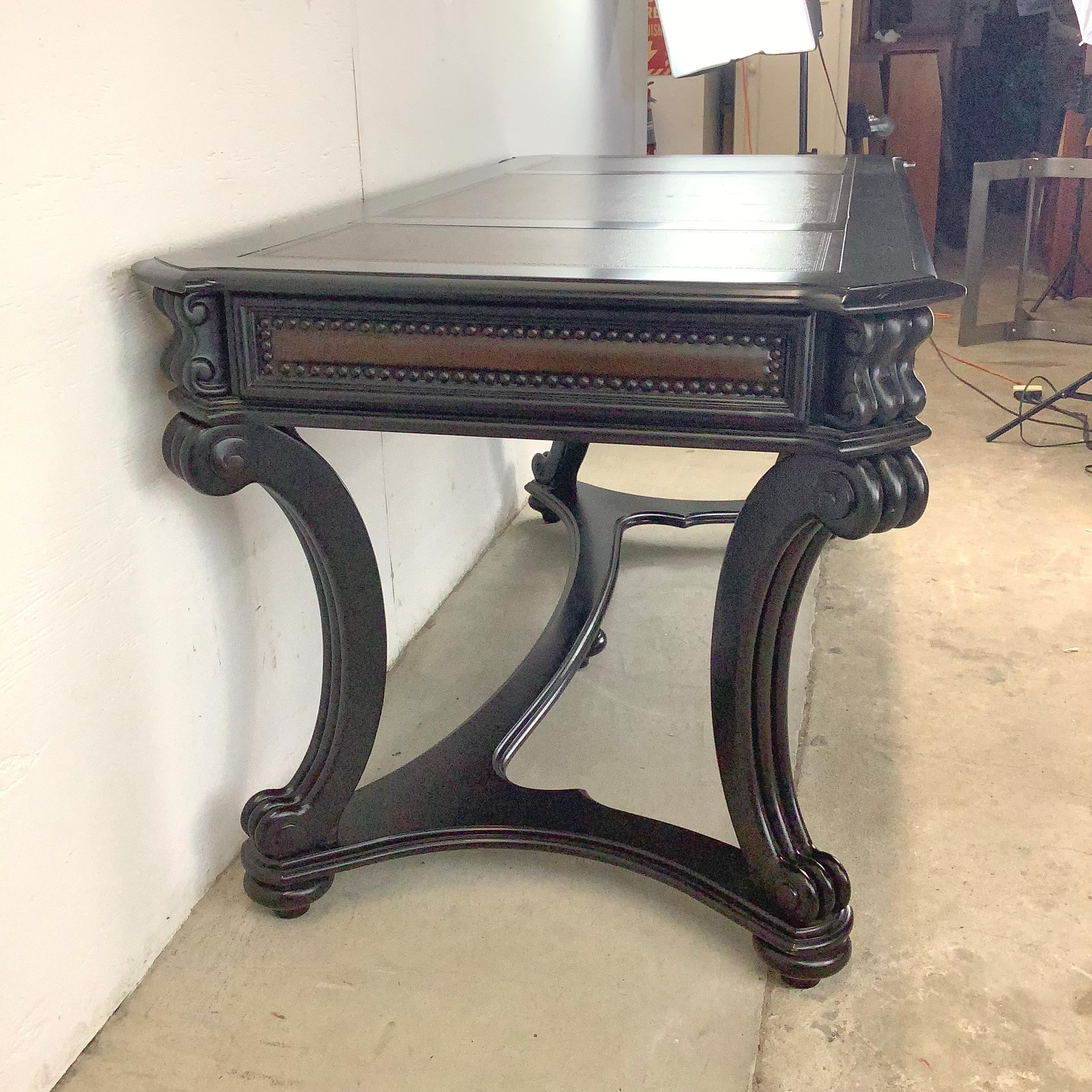 Executive Leather Top Trestle Desk by Hooker Furniture 3