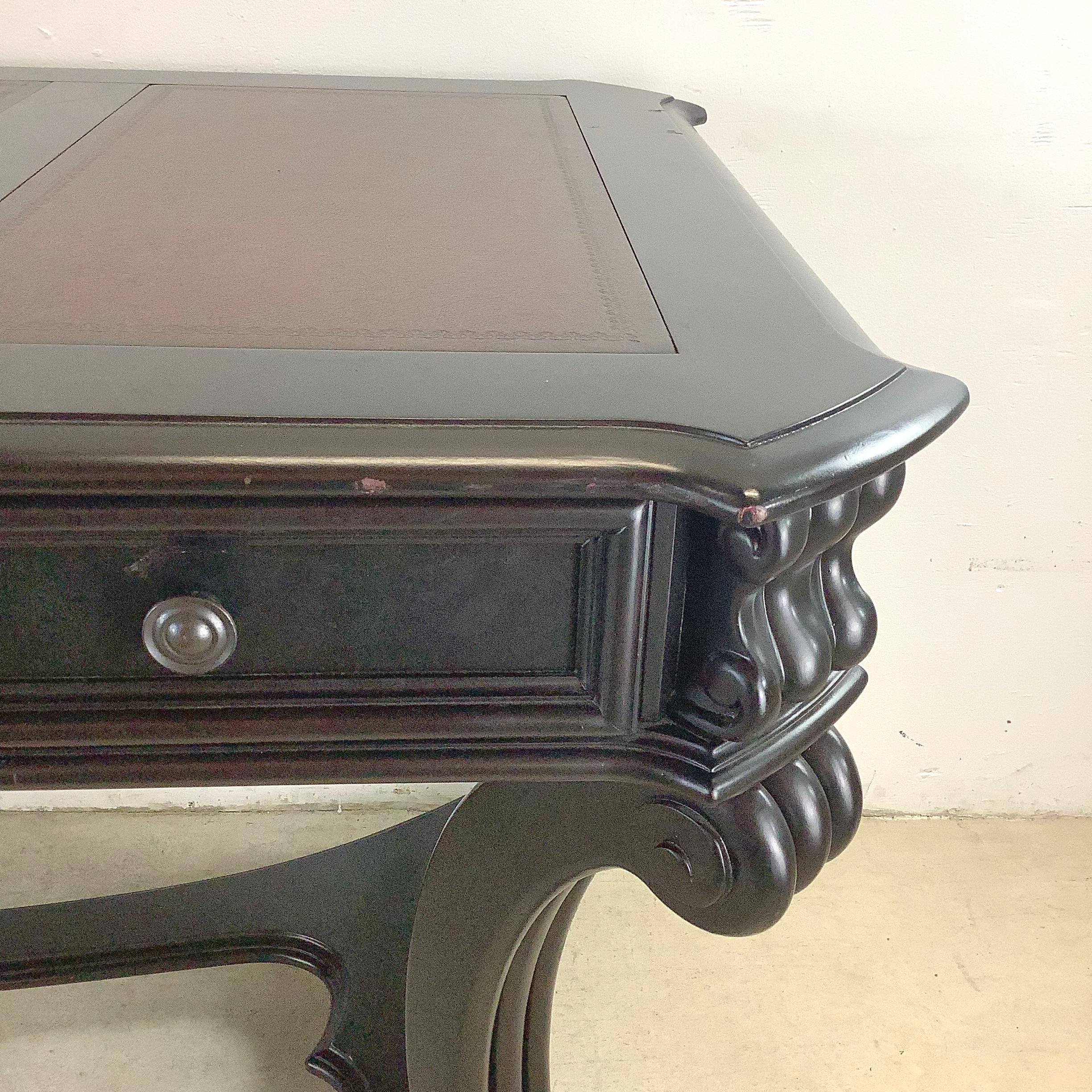 Executive Leather Top Trestle Desk by Hooker Furniture 8