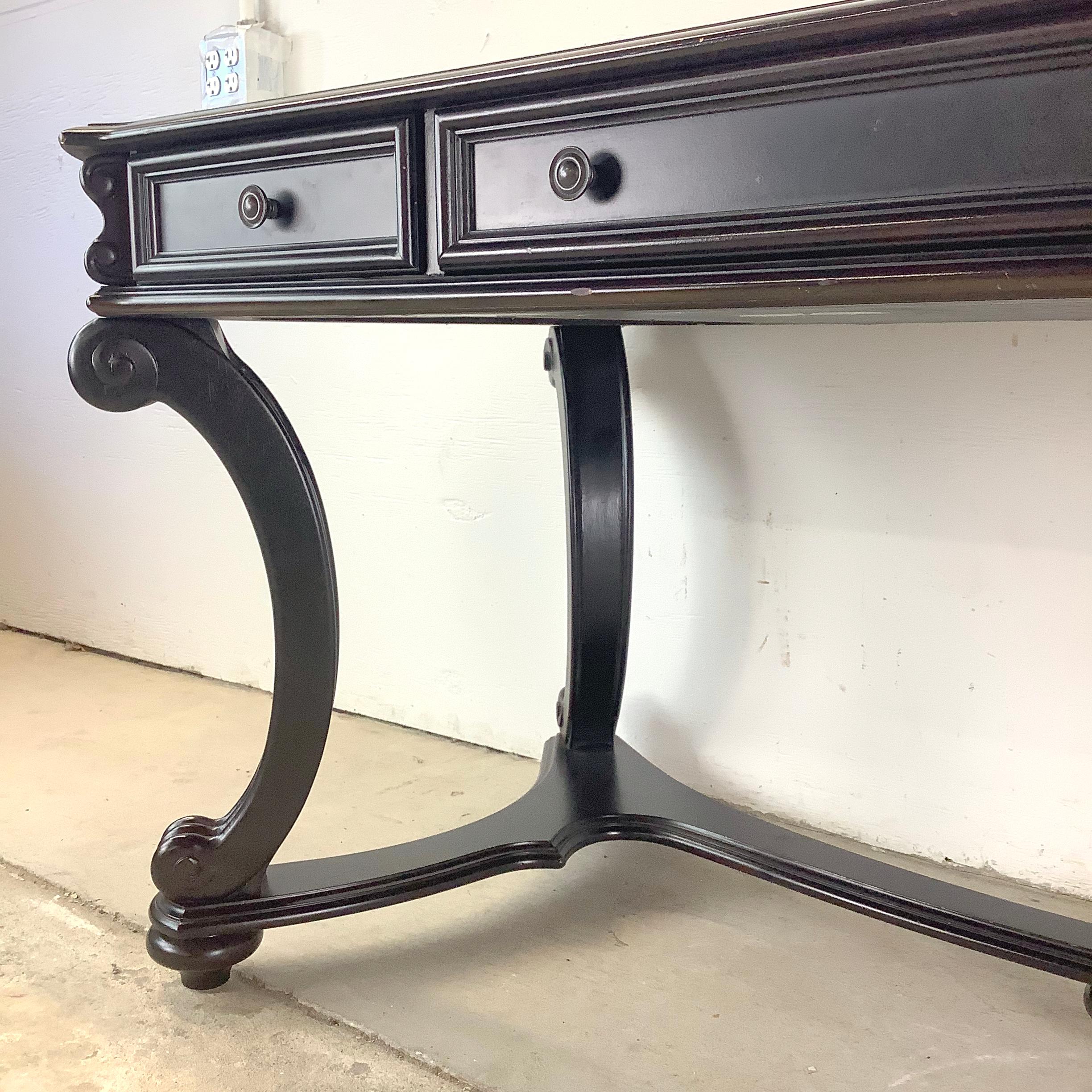 Executive Leather Top Trestle Desk by Hooker Furniture 9