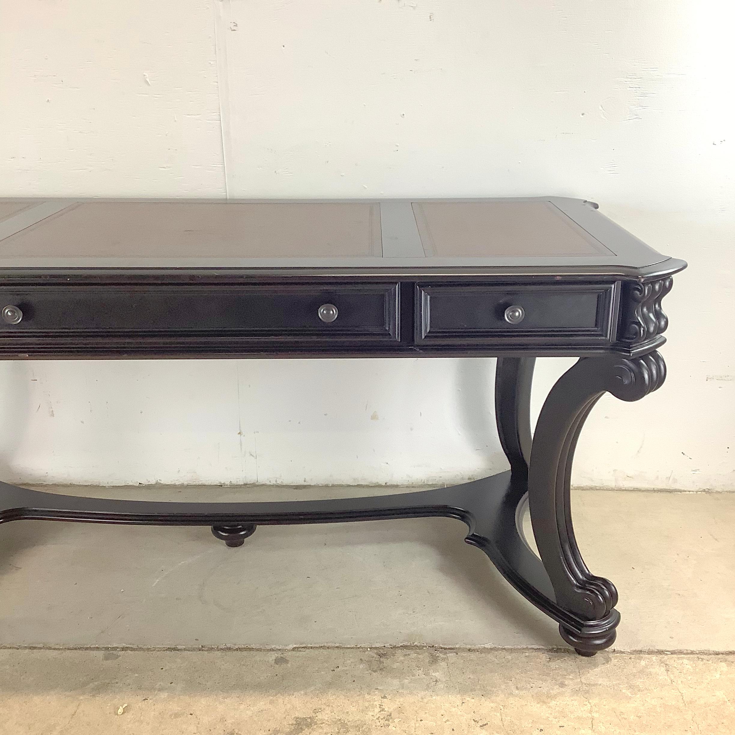 Other Executive Leather Top Trestle Desk by Hooker Furniture