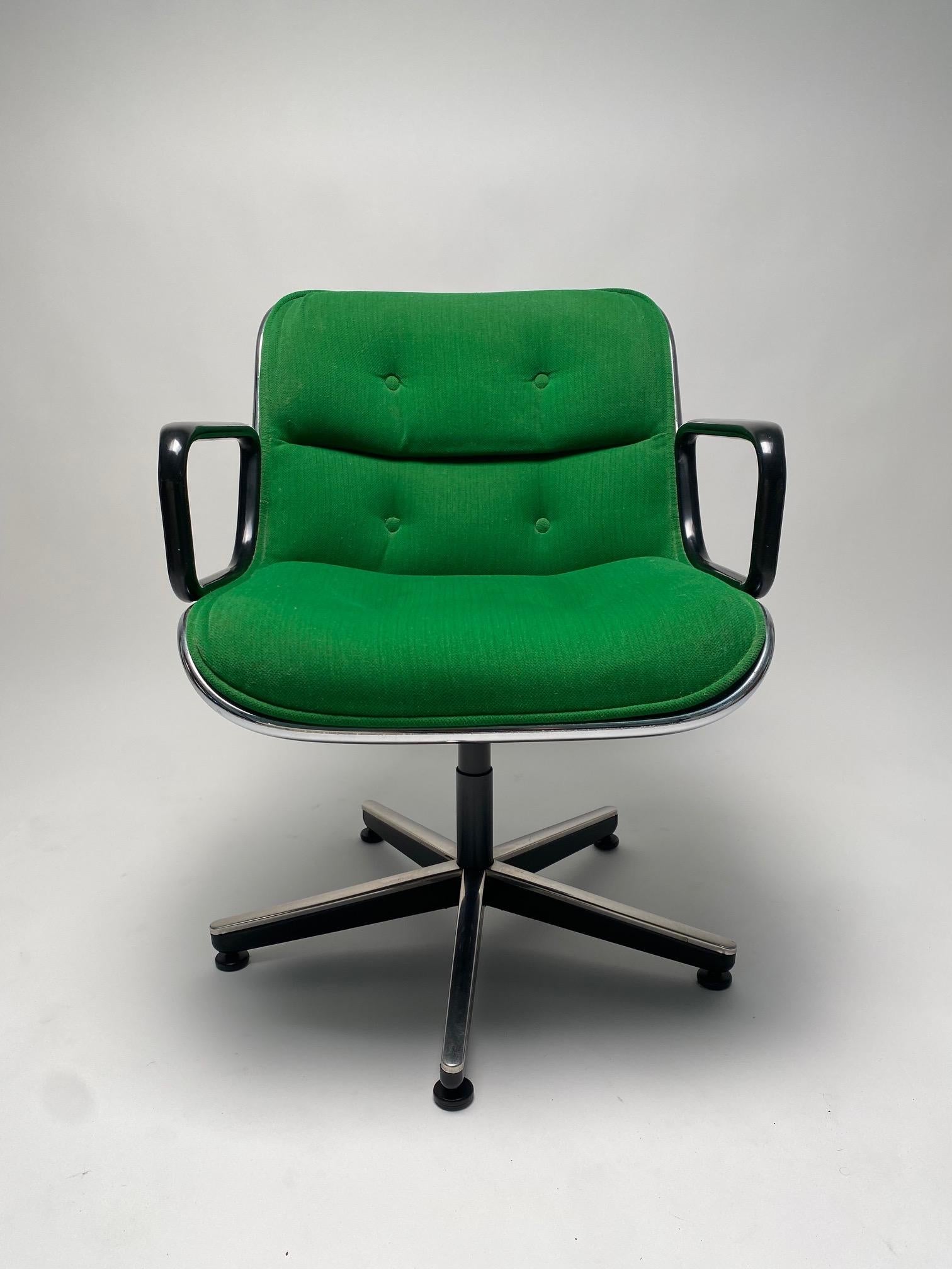 Mid-Century Modern Fauteuil de bureau de Charles Pollock, Knoll, années 1960 en vente