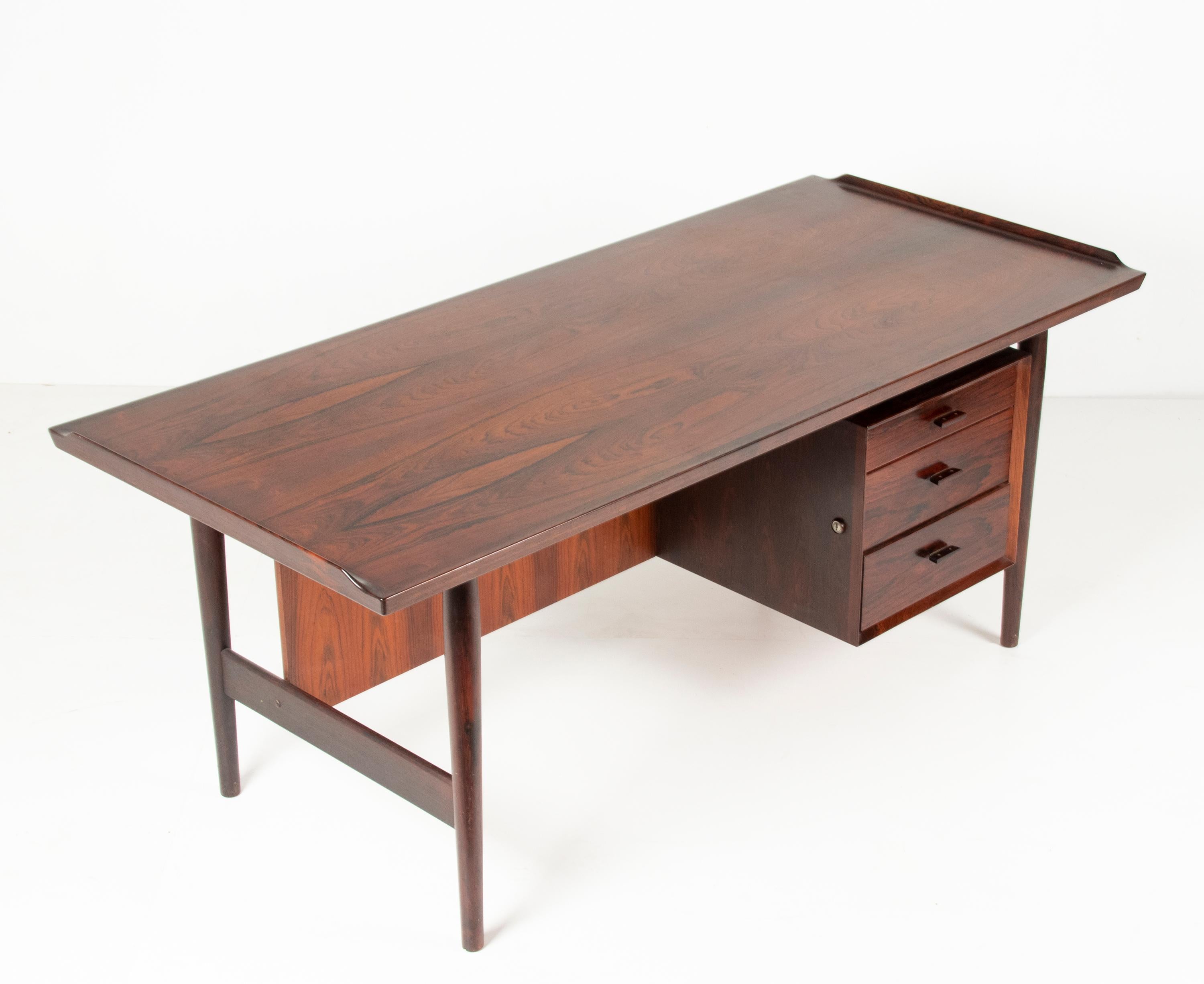 Mid Century Executive Desk and Chair Designed by Arne Vodder, Made by Sibast For Sale 6