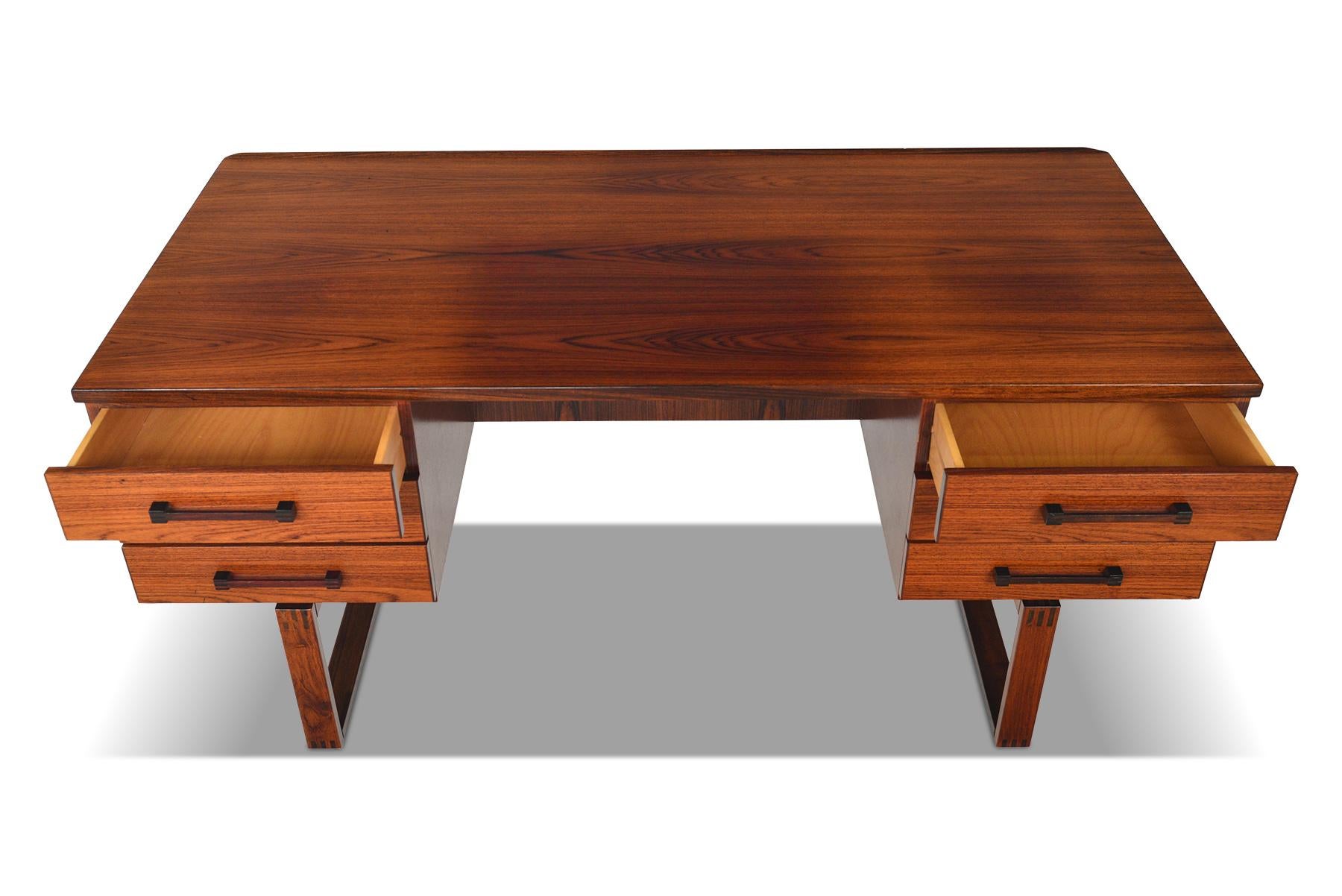 Danish Executive Rosewood Desk by Henning Jensen and Torben Valeur
