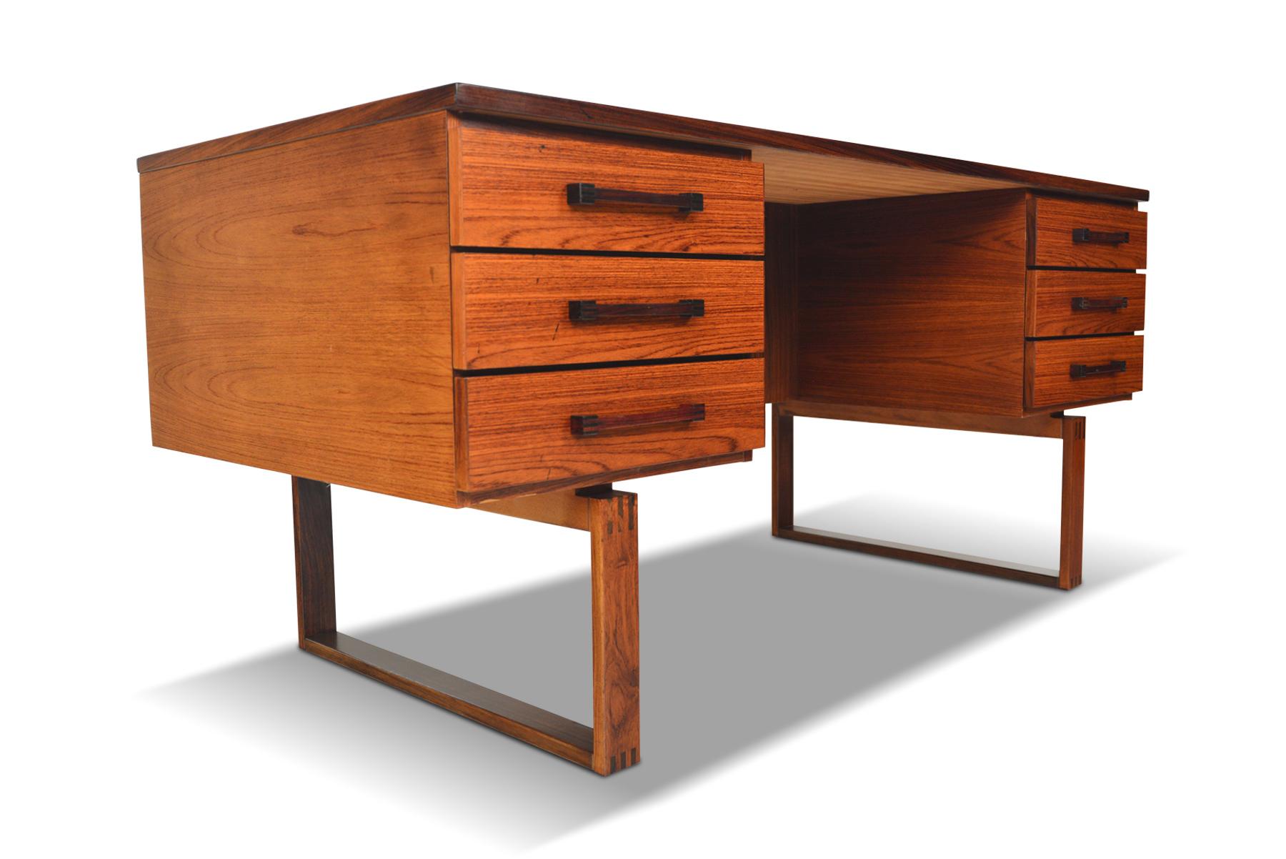 20th Century Executive Rosewood Desk by Henning Jensen and Torben Valeur