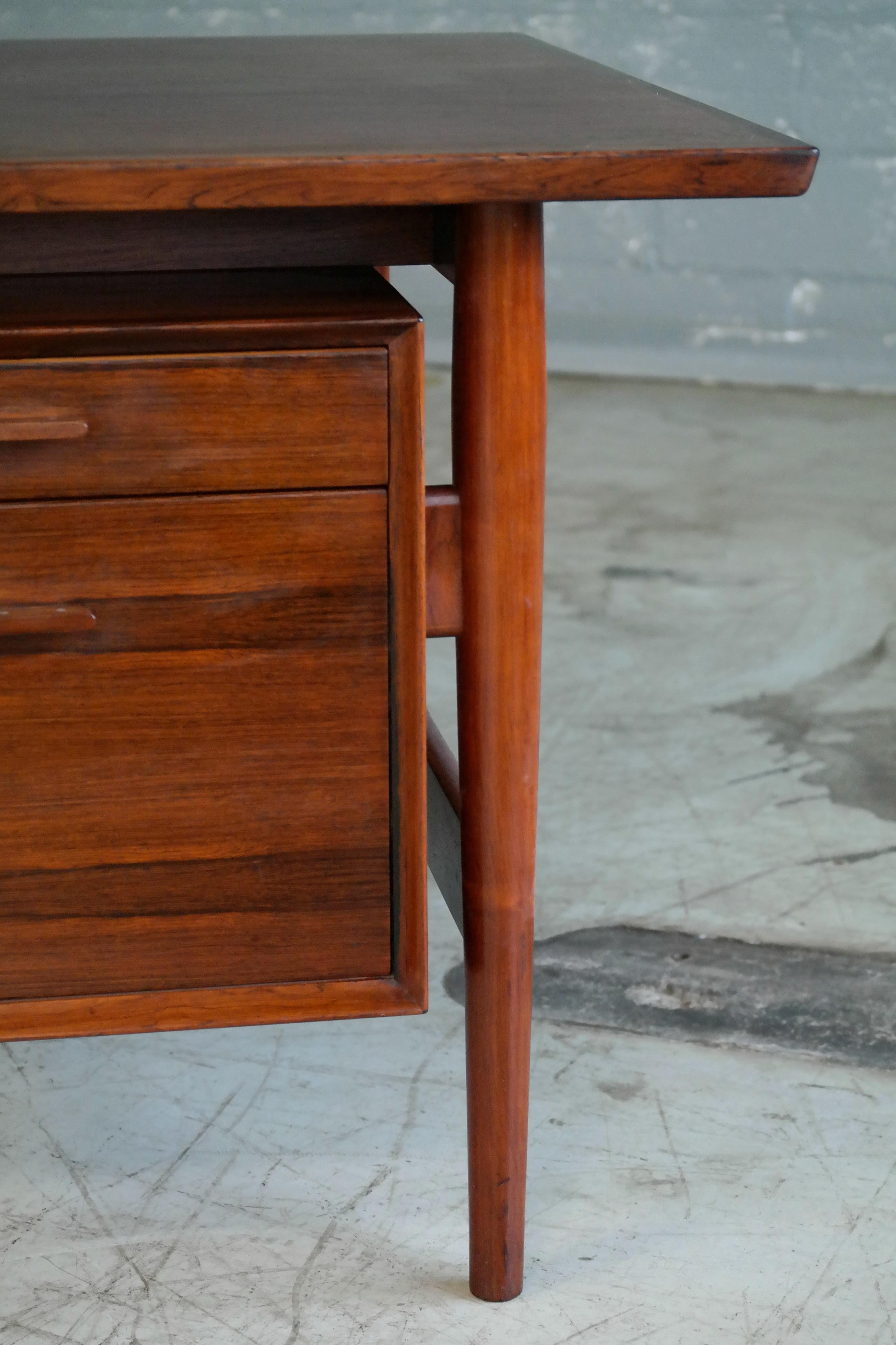 Danish Executive Rosewood Desk by Arne Vodder for Sibast from 1950s