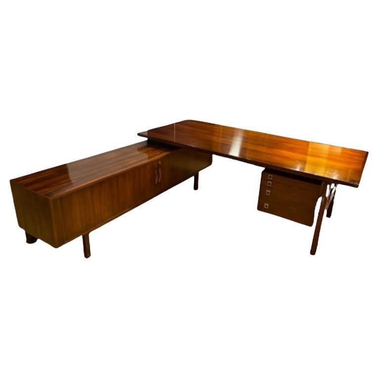 Executive Rosewood Writing Desk By Arne Vodder, Danish, 1960's For Sale