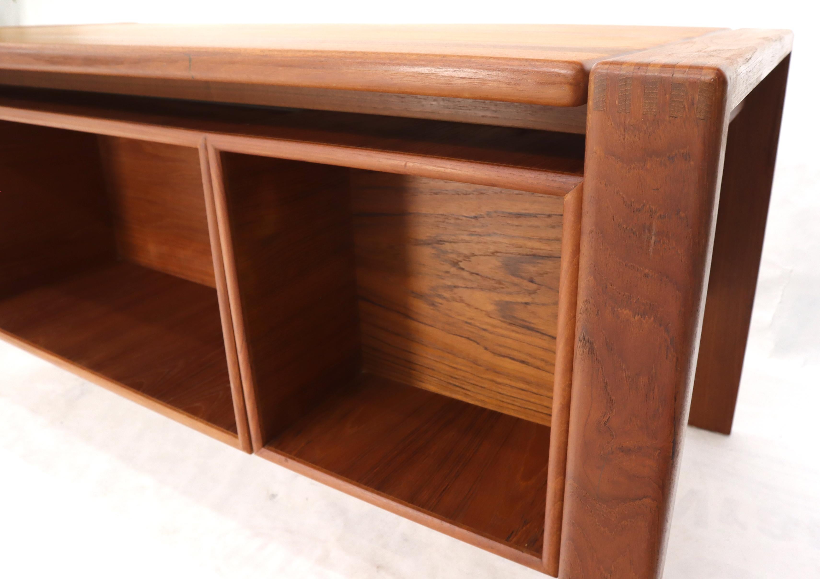 Executive Solid Teak Midcentury Danish Modern Desk with Bookcase and File Drawer 10