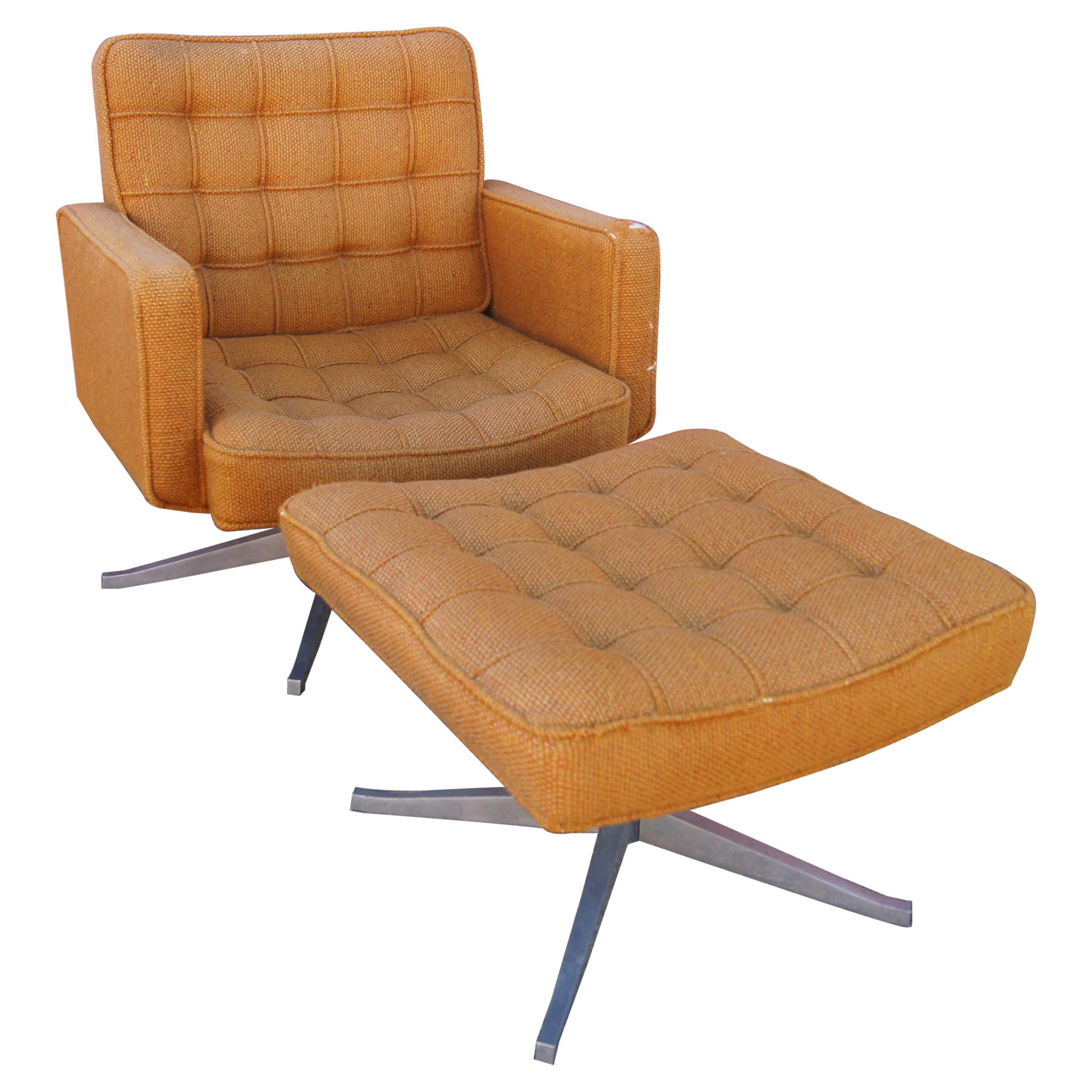 Executive Swivel Chair and Ottoman by Vincent Cafiero for Knoll