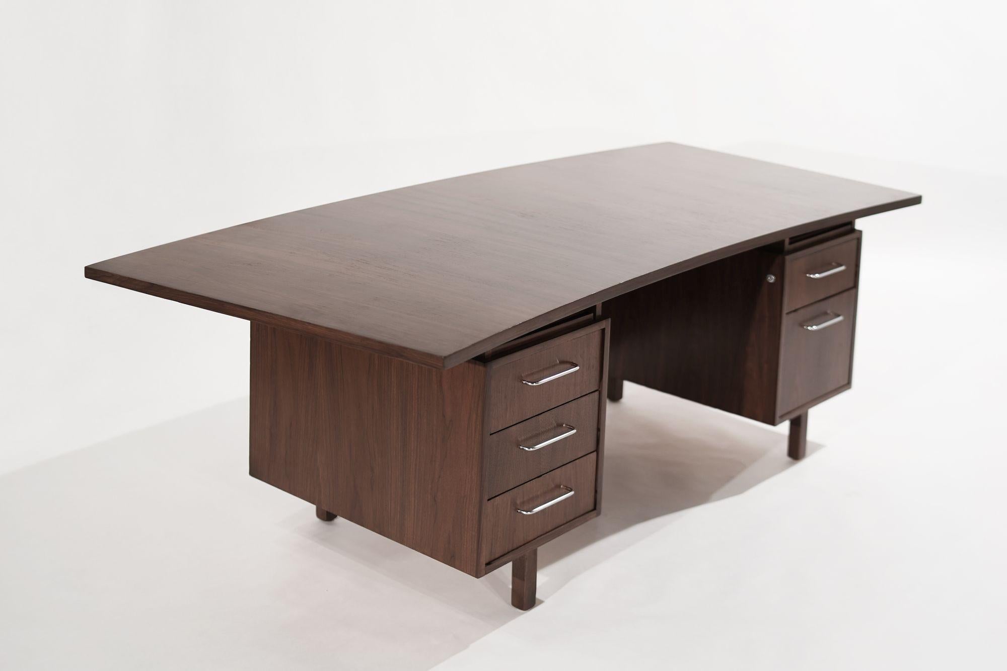 American Executive Walnut Desk by Harvey Probber, C. 1950s For Sale