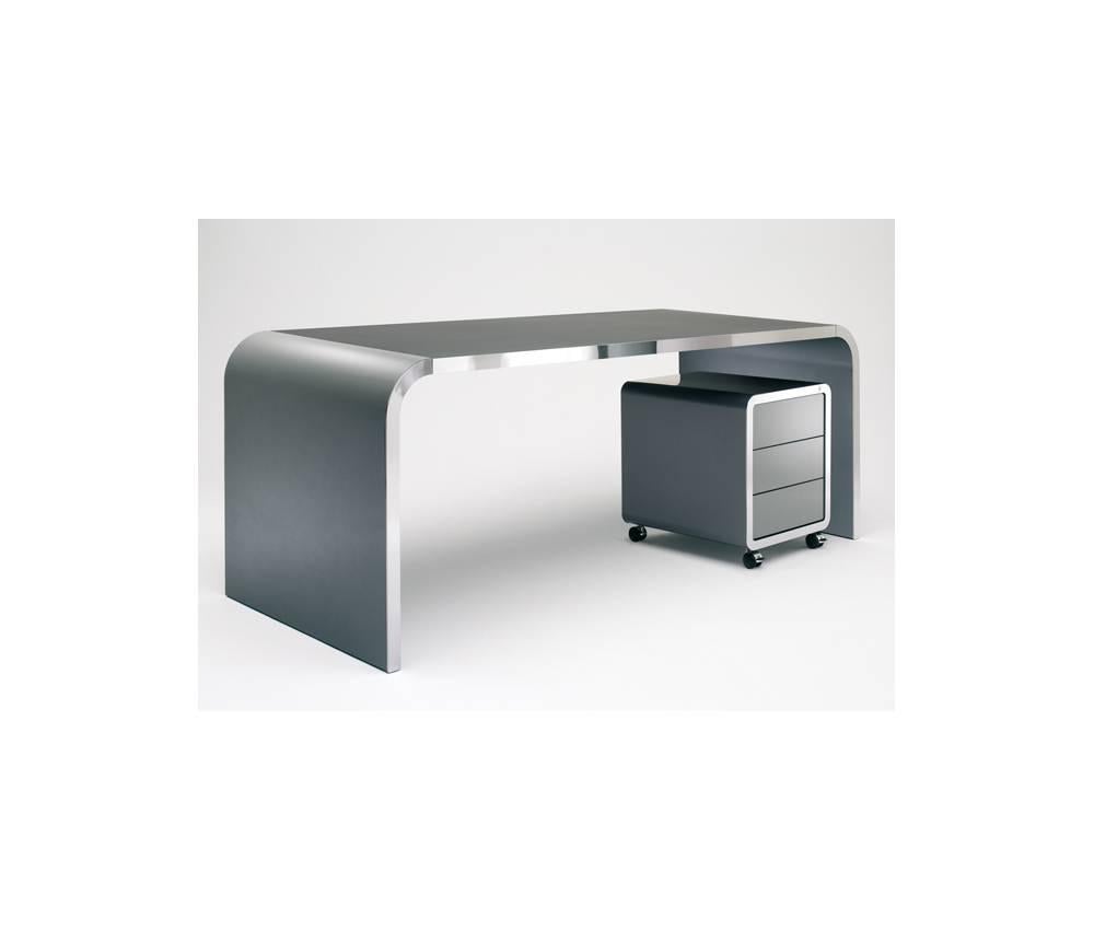 Executive Waterfall Metal-Schreibtisch aus Metall im Art déco-Stil, Streamline-Design, Deutschland, 2015 (Lackiert) im Angebot