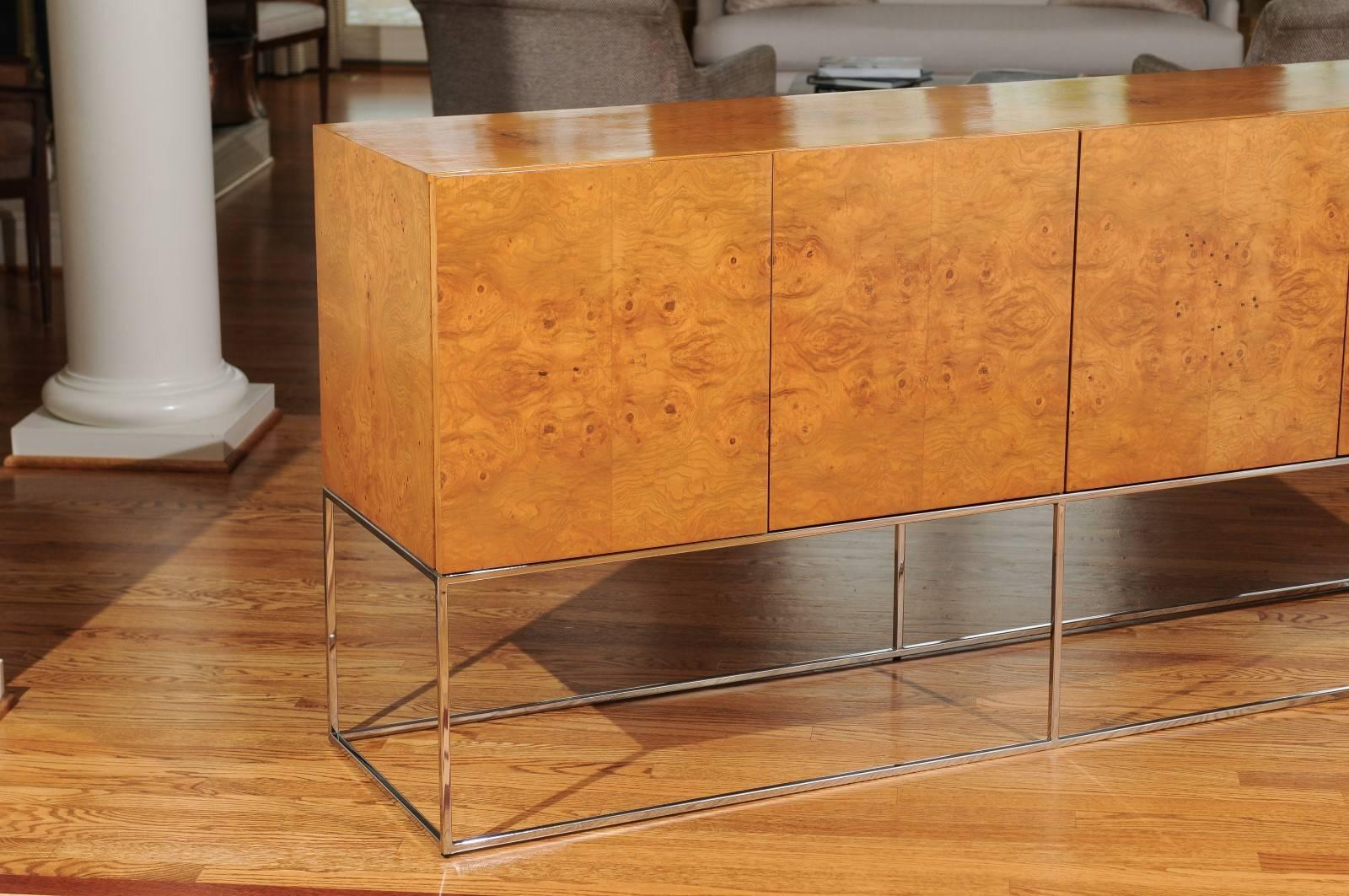 Exemplary Bookmatched Olivewood Credenza by Milo Baughman for Thayer Coggin 3