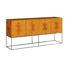 Esemplare credenza in legno d'ulivo spaiato di Milo Baughman per Thayer Coggin