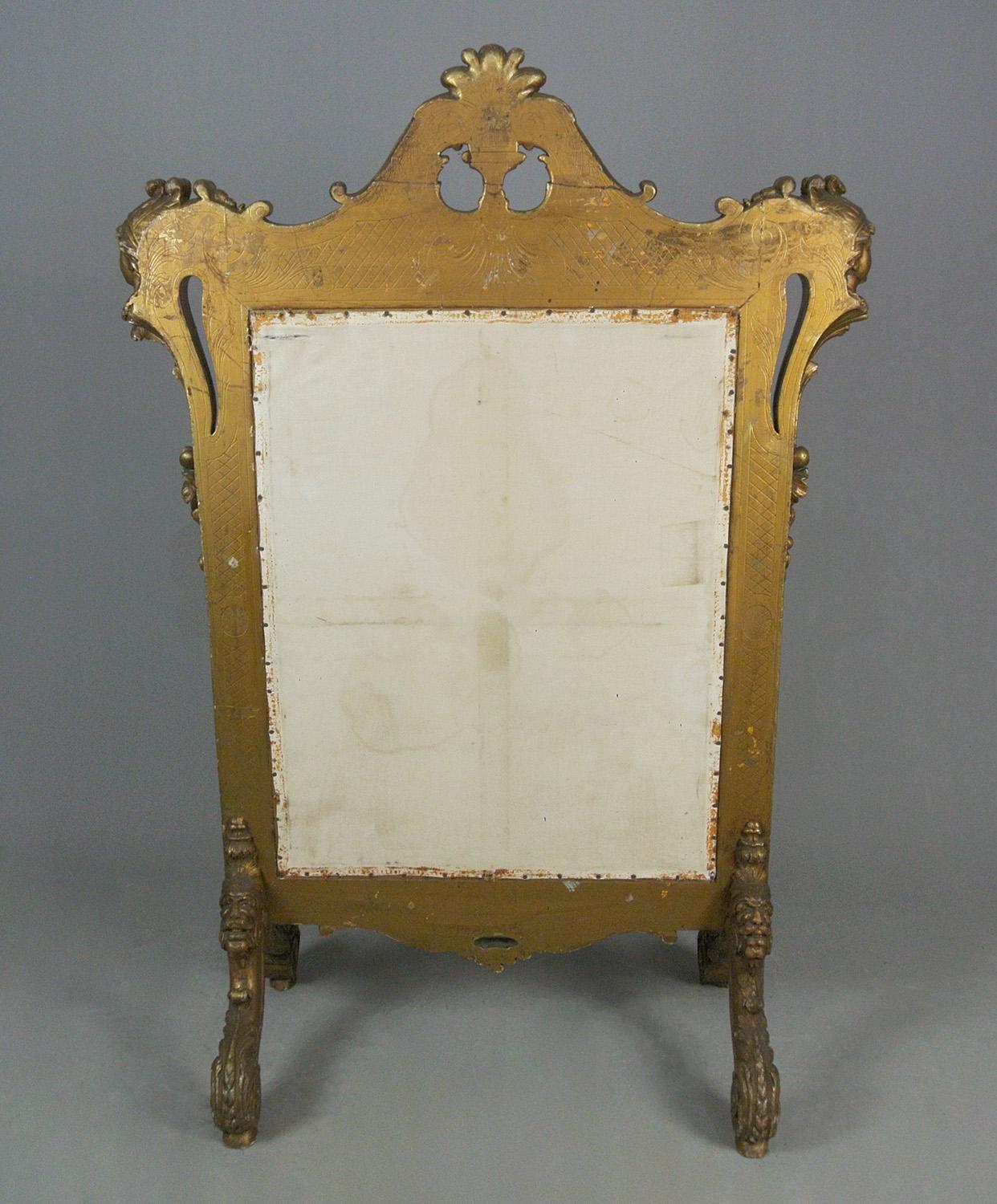 Exemplary George II Carved Giltwood Firescreen in the Manner of William Kent For Sale 7