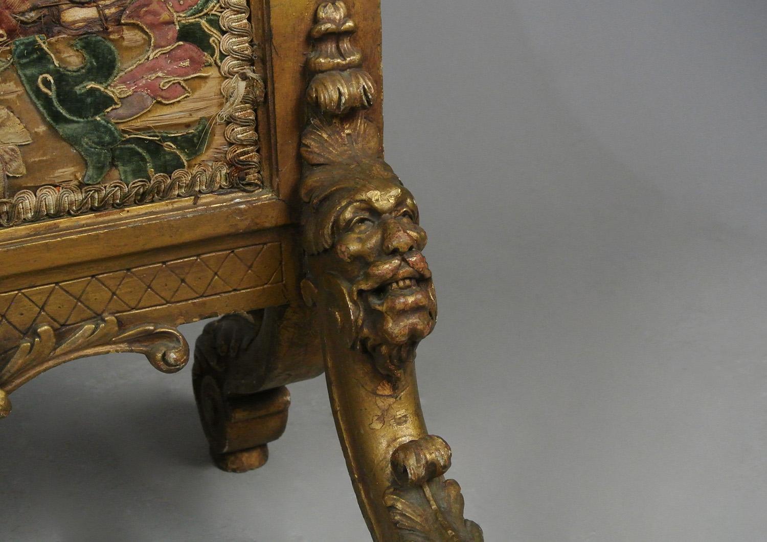 Exemplary George II Carved Giltwood Firescreen in the Manner of William Kent For Sale 2