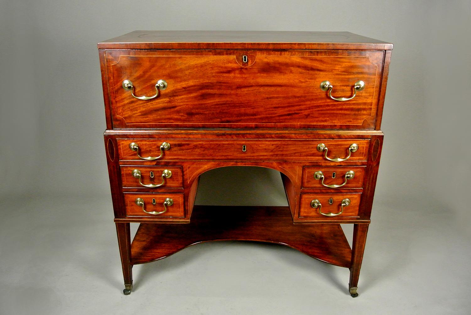 Exemplary George III Mahogany Campaign Desk c. 1790 1