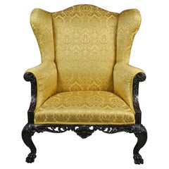 Exemplary Georgian Irish Wing Back Chair c.1750