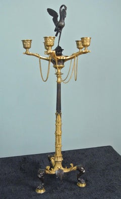 Exemplary Pair Barbedienne Bronze and Ormolu Candelabra c. 1880